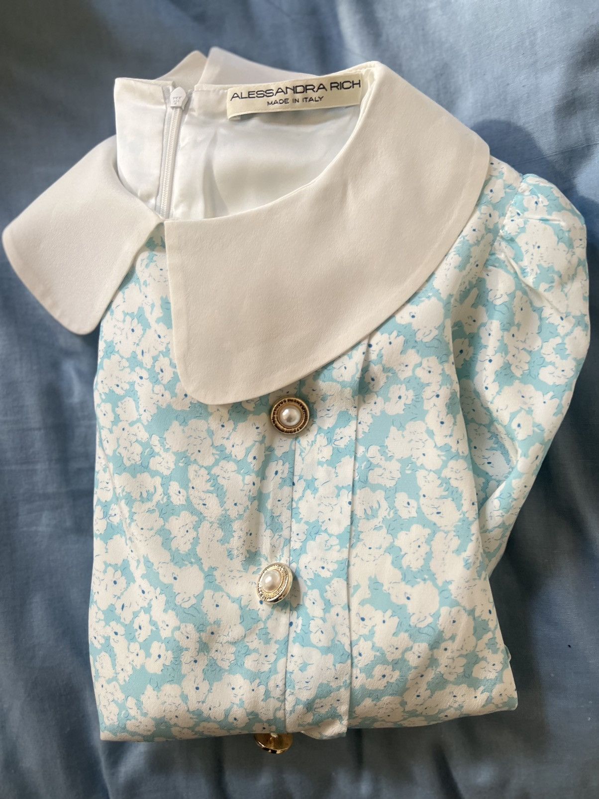Alessandra Rich Floral Mini Dress Size XS / US 0-2 / IT 36-38 - 5 Thumbnail