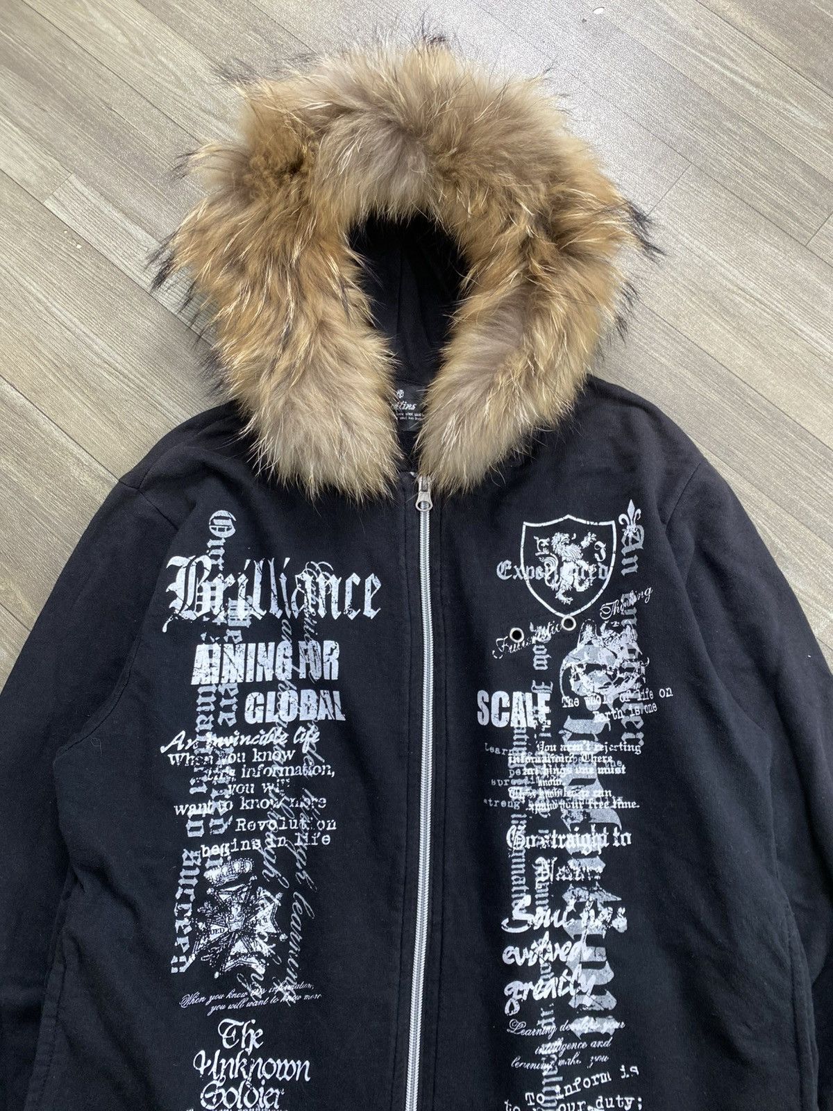 20471120 2000s Collins Skulls Poem Ifsixwasnine Lgb Style Fur Hoodie Size US M / EU 48-50 / 2 - 3 Thumbnail