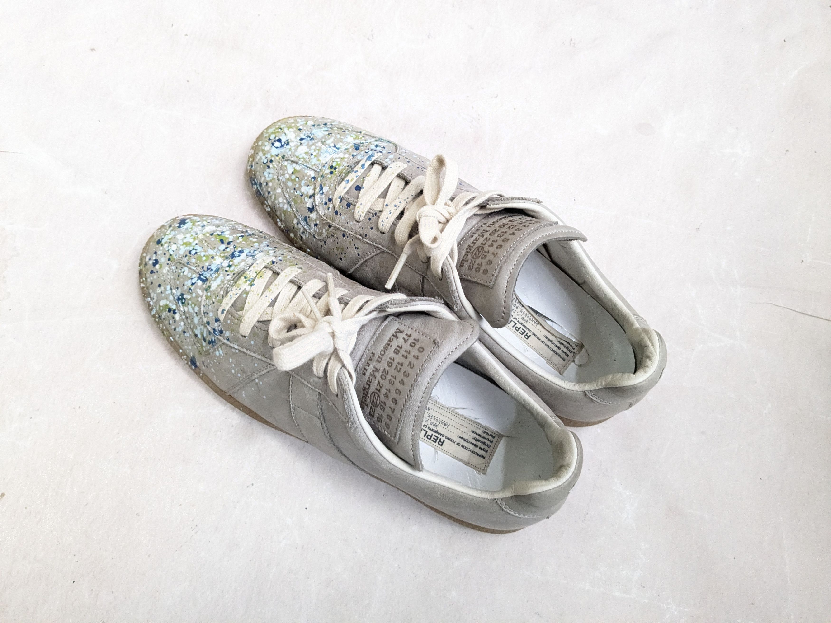 Maison Margiela Maison Margiela Replica GAT Gray Paint Splatter 8 41 Size US 8 / EU 41 - 12 Thumbnail