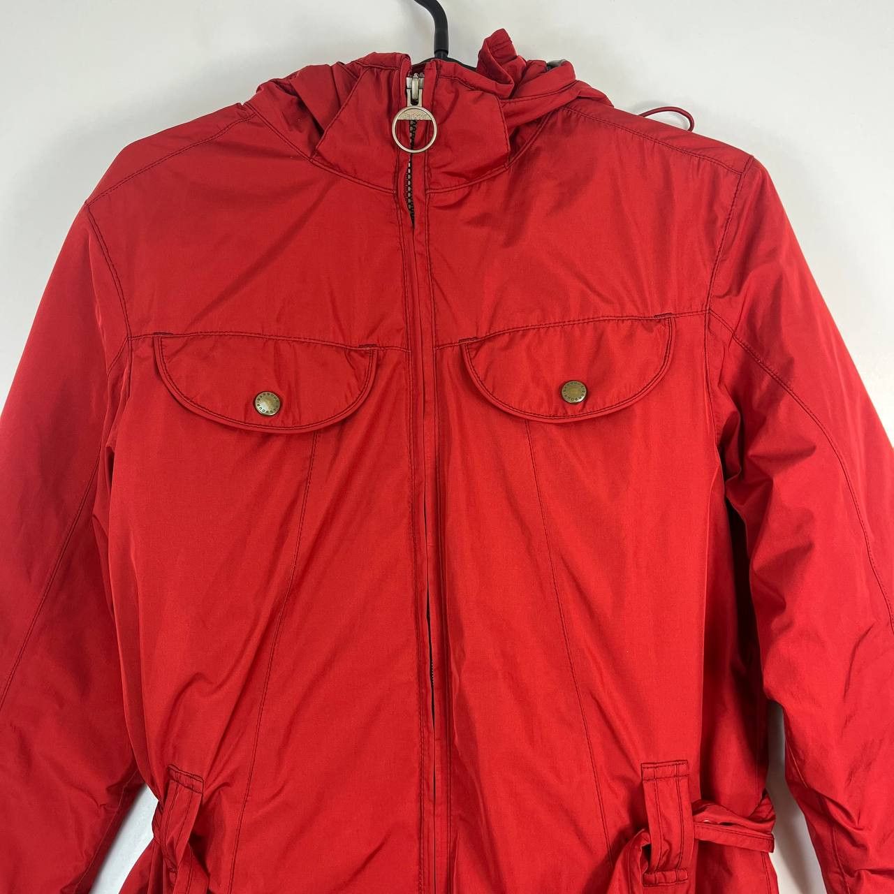 Barbour Barbour Womens Waterproof Hooded Jacket Red Belted Size 38 Size M / US 6-8 / IT 42-44 - 2 Thumbnail