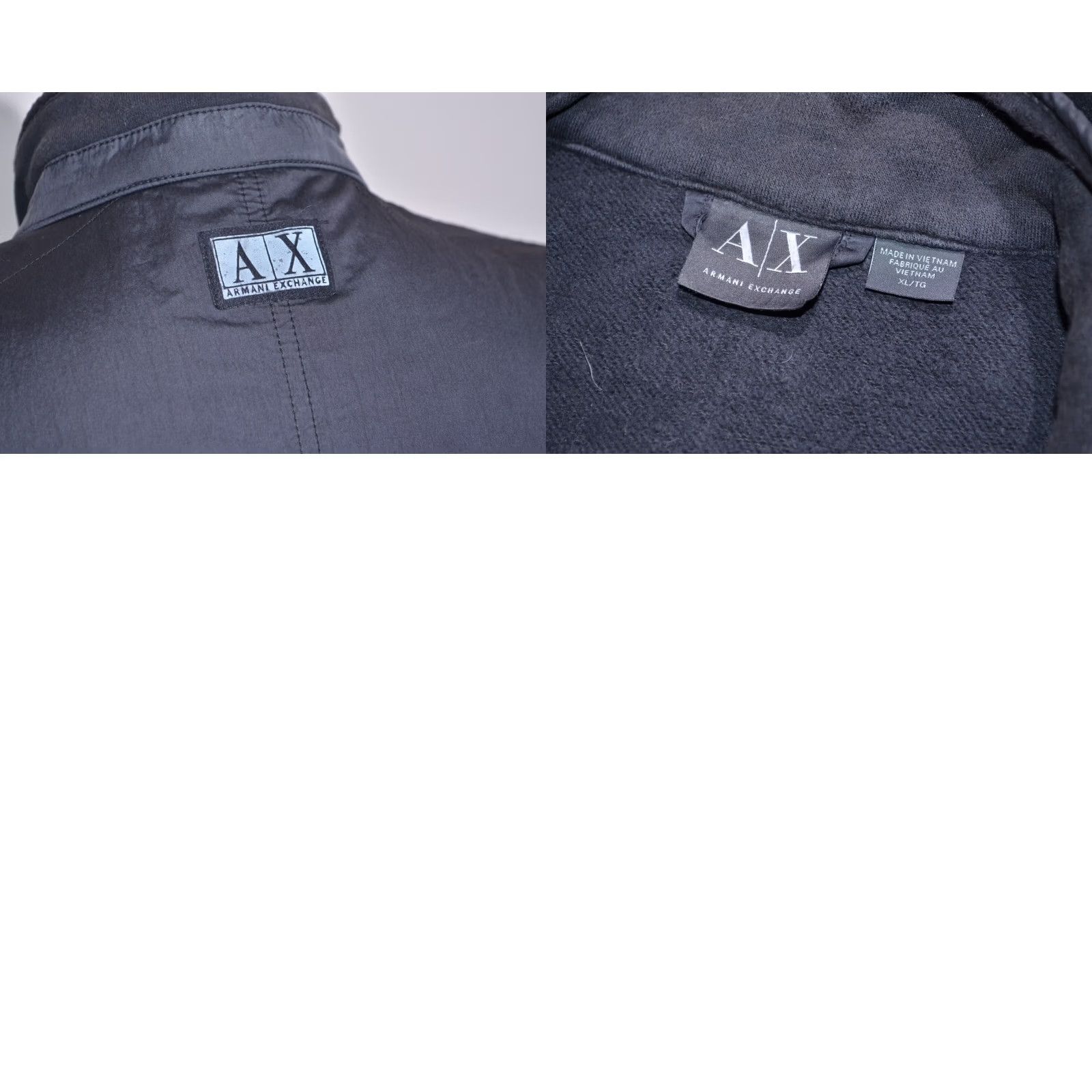 Armani Exchange Armani Exchange Jacket Mens Black Full Zip Pockets XL Regular Cotton Blend Outer Shell Zip Front Pocket Mens XL Black Jacket Size US XL / EU 56 / 4 - 8 Thumbnail