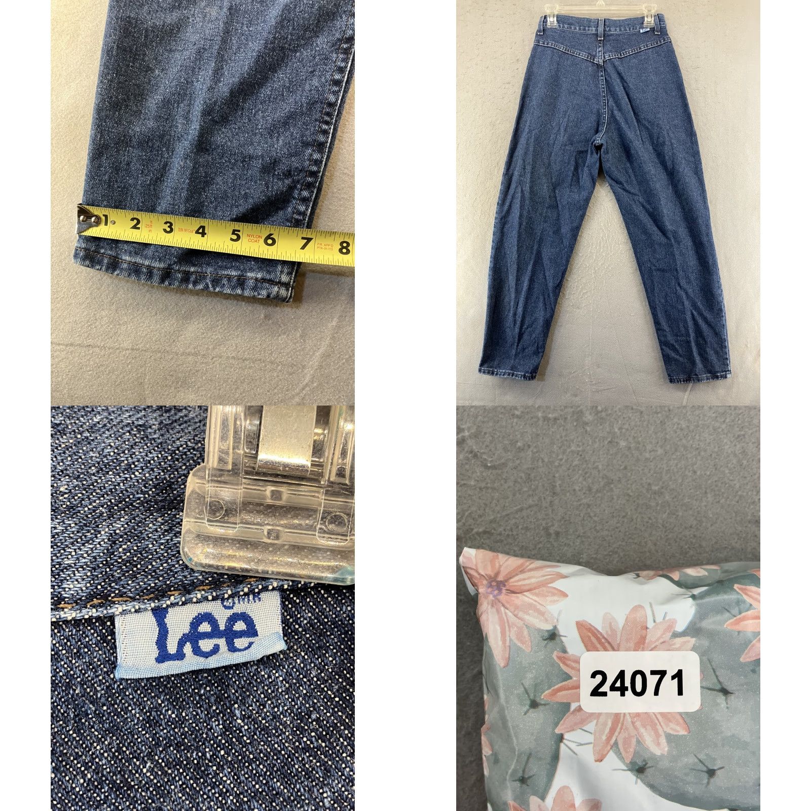 Lee LEE VTG Jeans Mom 8 Petite Blue High Waisted Tapered Womens Jeans 90s 100% Cotton Denim Brand: Lee? Size 30" / US 8 / IT 44 - 8 Thumbnail