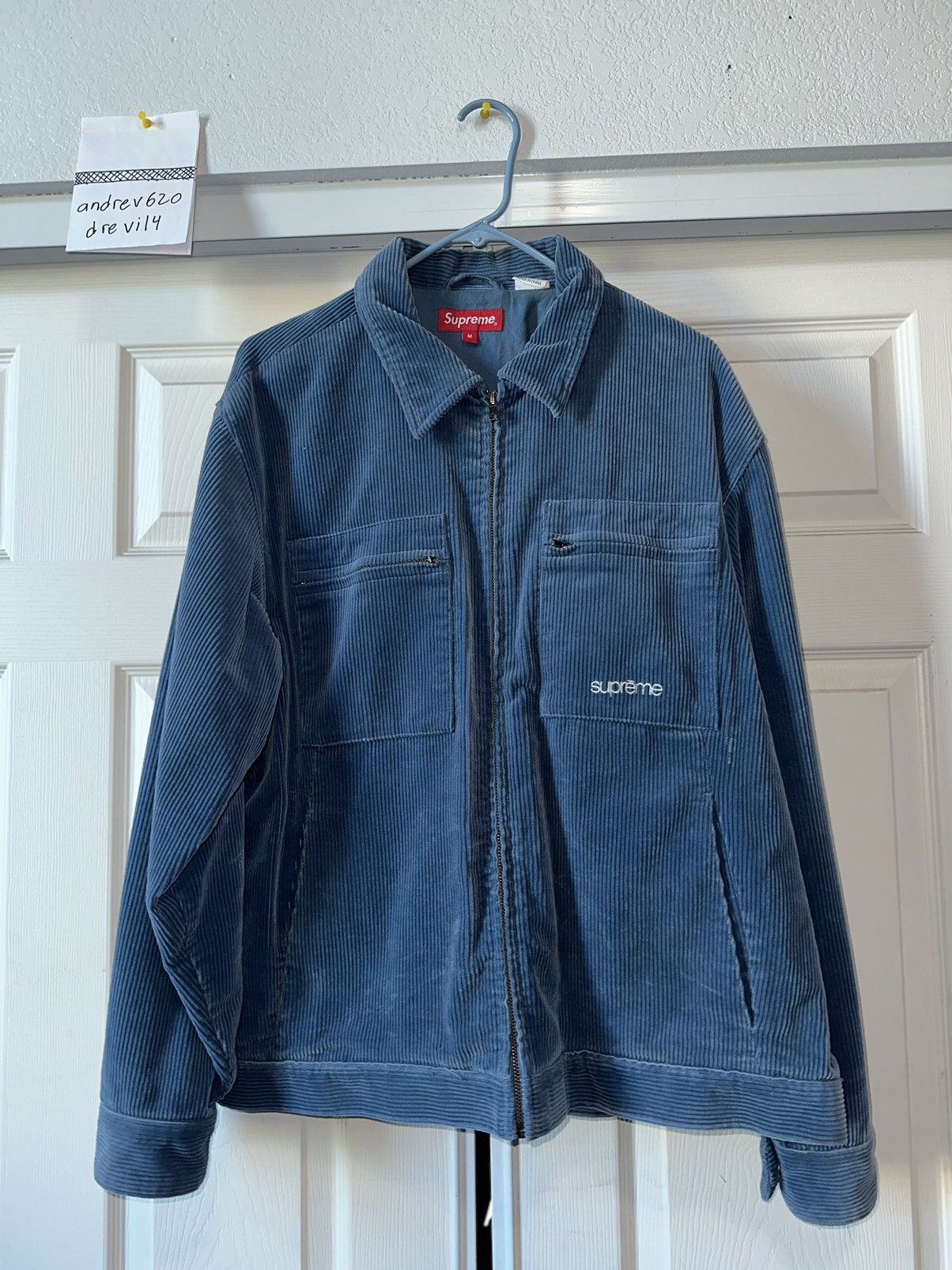 売り出し最安値 新品 Supreme corduroy zip jacket blue Mサイズ | www 