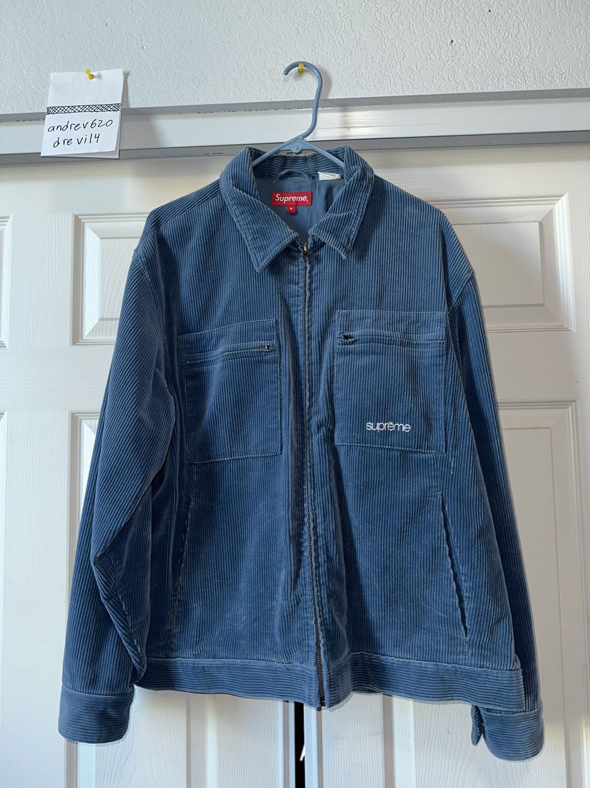 Supreme Supreme Corduroy Zip Jacket Blue | Grailed