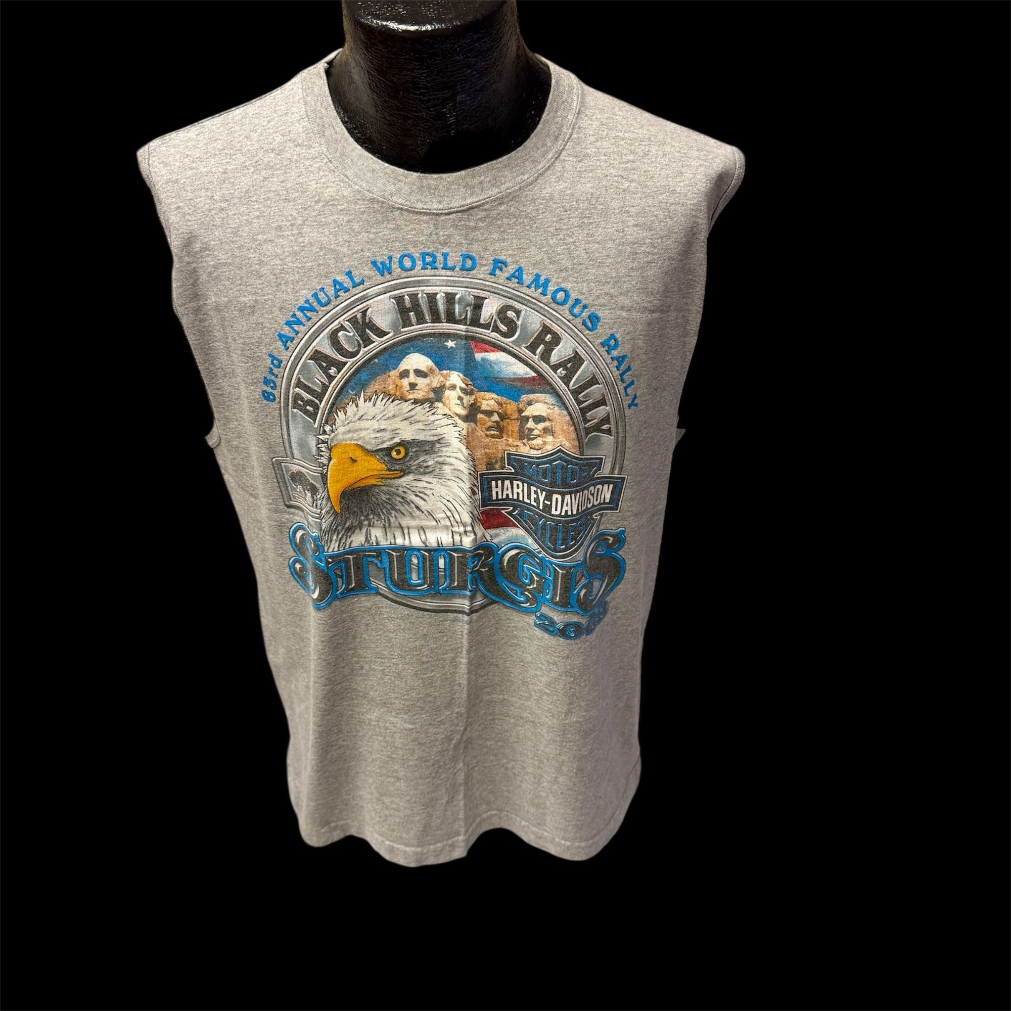 Harley Davidson Eagle MOUNT RUSHMORE Sturgis 2003 Black Hills Rally Biker T Size US L / EU 52-54 / 3 - 3 Thumbnail