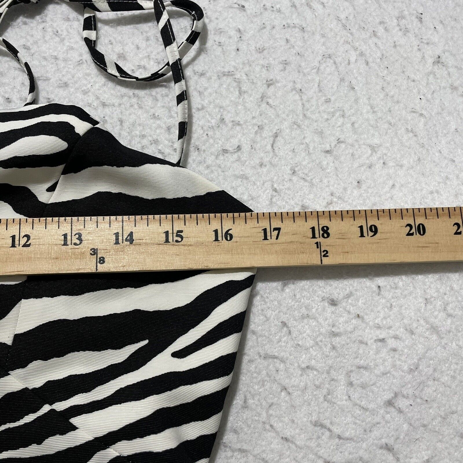 Asos ASOS Black White Zebra Structured Mini Dress Square Neck Size M / US 6-8 / IT 42-44 - 4 Thumbnail