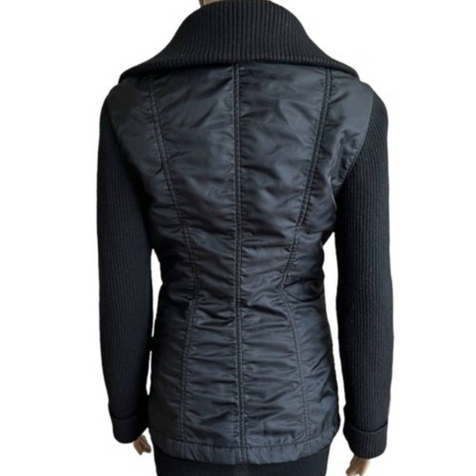 Sisley SISLEY Black Bomber Jacket Made in Italy, XS SRP: $600 Size XS / US 0-2 / IT 36-38 - 6 Thumbnail
