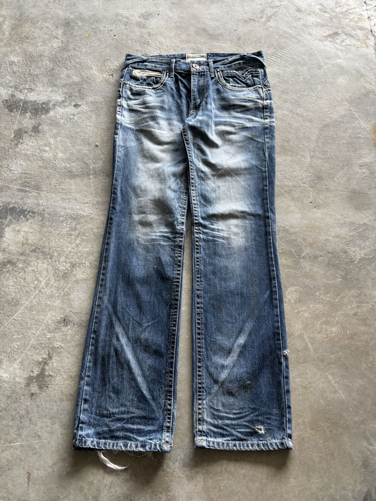 If Six Was Nine y2k lolita washed fade japanese punk dope backpocket Size US 33 - 1 Thumbnail