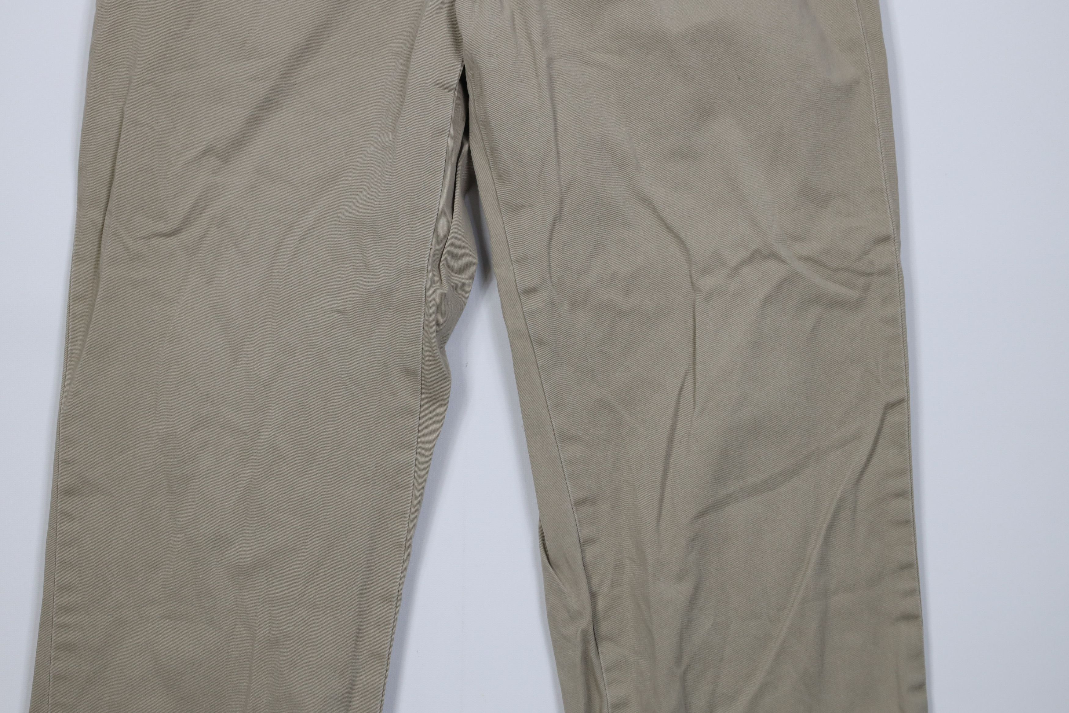 Polo Ralph Lauren Vintage 90s Ralph Lauren Wide Leg Chino Pants Cotton Khaki Size US 34 / EU 50 - 3 Thumbnail