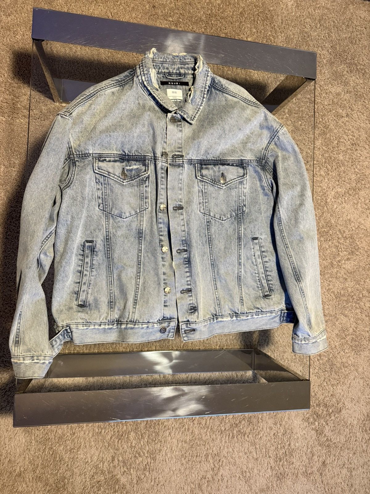 Ksubi Ksubi Distressed Denim Jacket Size US XXL / EU 58 / 5 - 1 Thumbnail