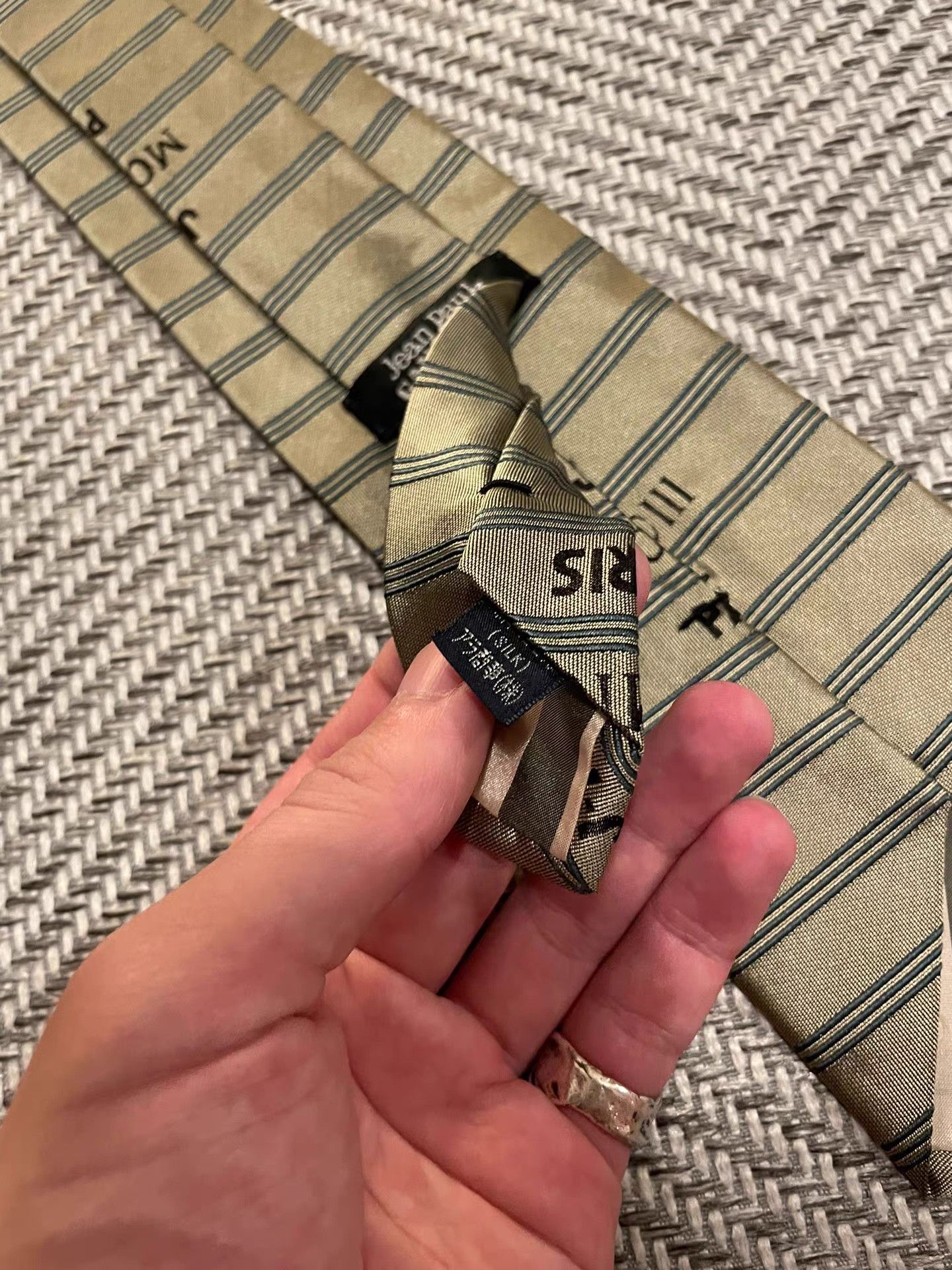 Jean Paul Gaultier Jean Paul Gaultier HOMME MCMICIII PARIS Striped Tie K24 Size ONE SIZE - 6 Thumbnail