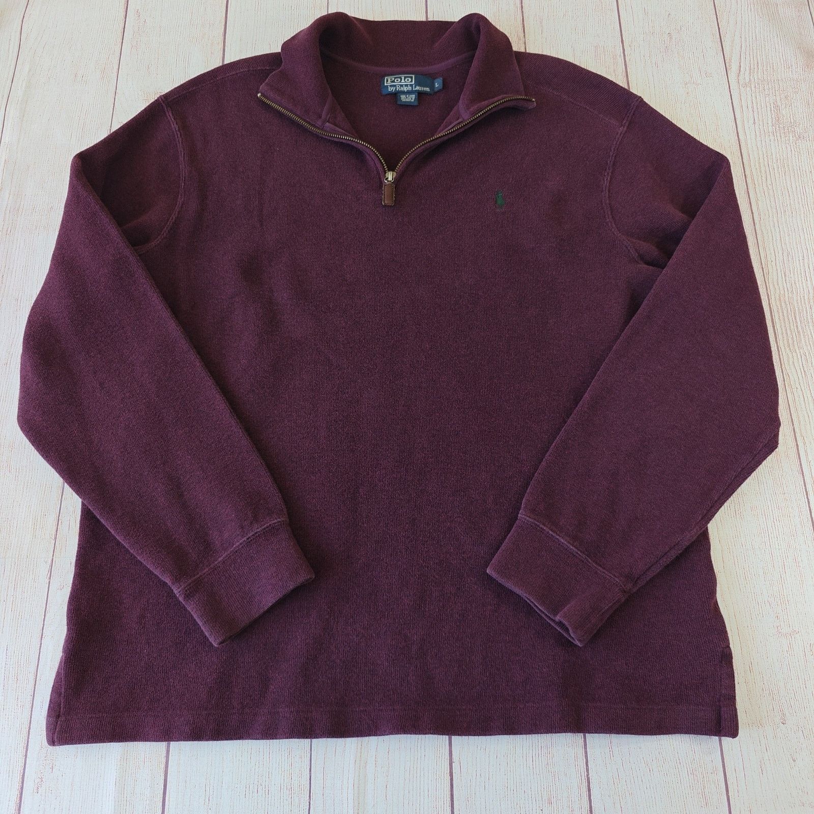 Polo Ralph Lauren Vintage Y2K Polo by Ralph Lauren 1/4 zip knit pullover top L Size US L / EU 52-54 / 3 - 1 Thumbnail