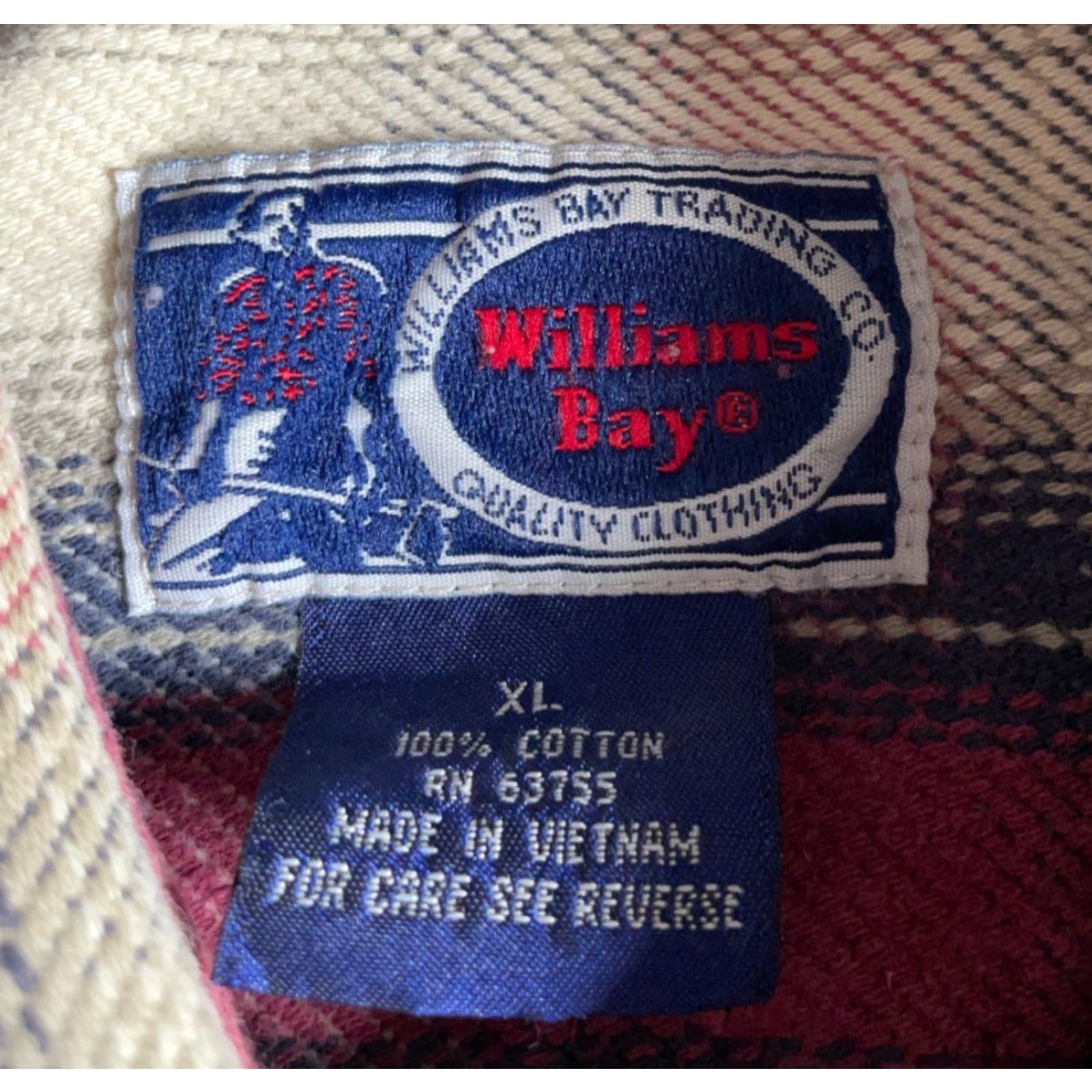 Vintage VINTAGE Williams Bay Flannel Shirt Men XL Red Beige Plaid Heavyweight Cotton Grunge Button-Up Casual Workwear 90s Style Mens Size US XL / EU 56 / 4 - 3 Thumbnail