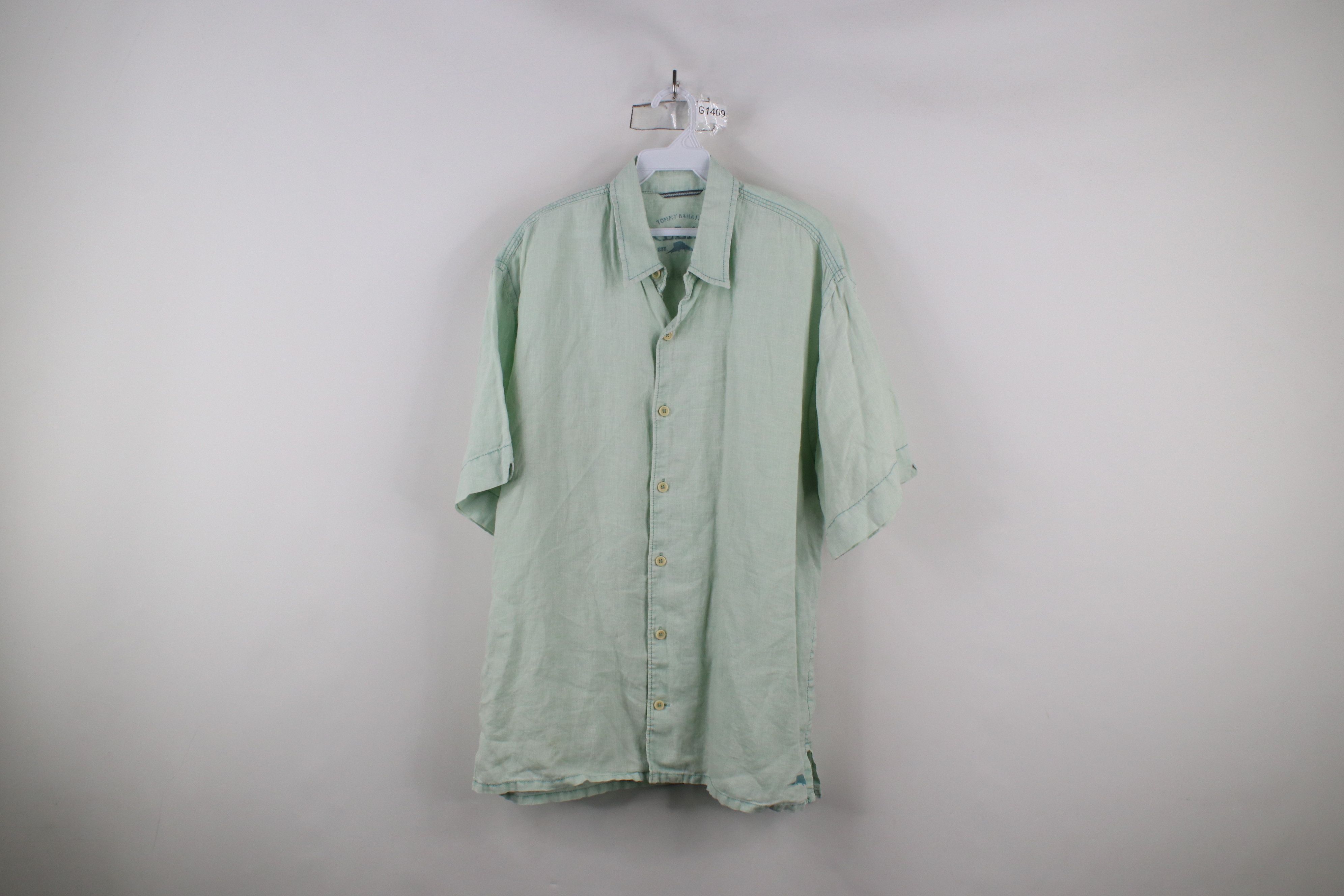 Tommy Bahama × Vintage Vintage Tommy Bahama Linen Beach Short Sleeve Button Shirt Size US L / EU 52-54 / 3 - 1 Thumbnail