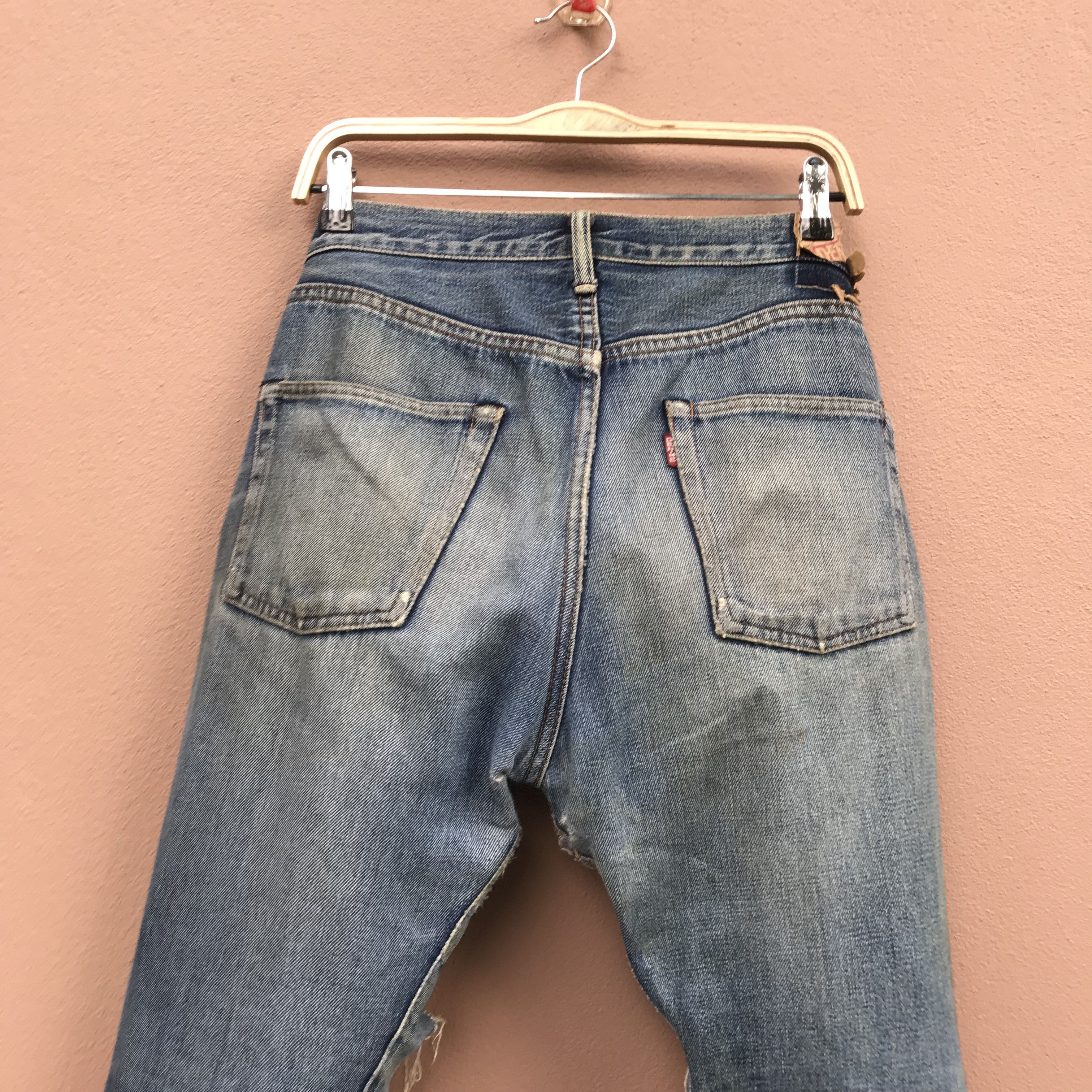 Denime Denime Selvedge Jeans Distressed Ripped Workwear Size US 30 / EU 46 - 14 Thumbnail