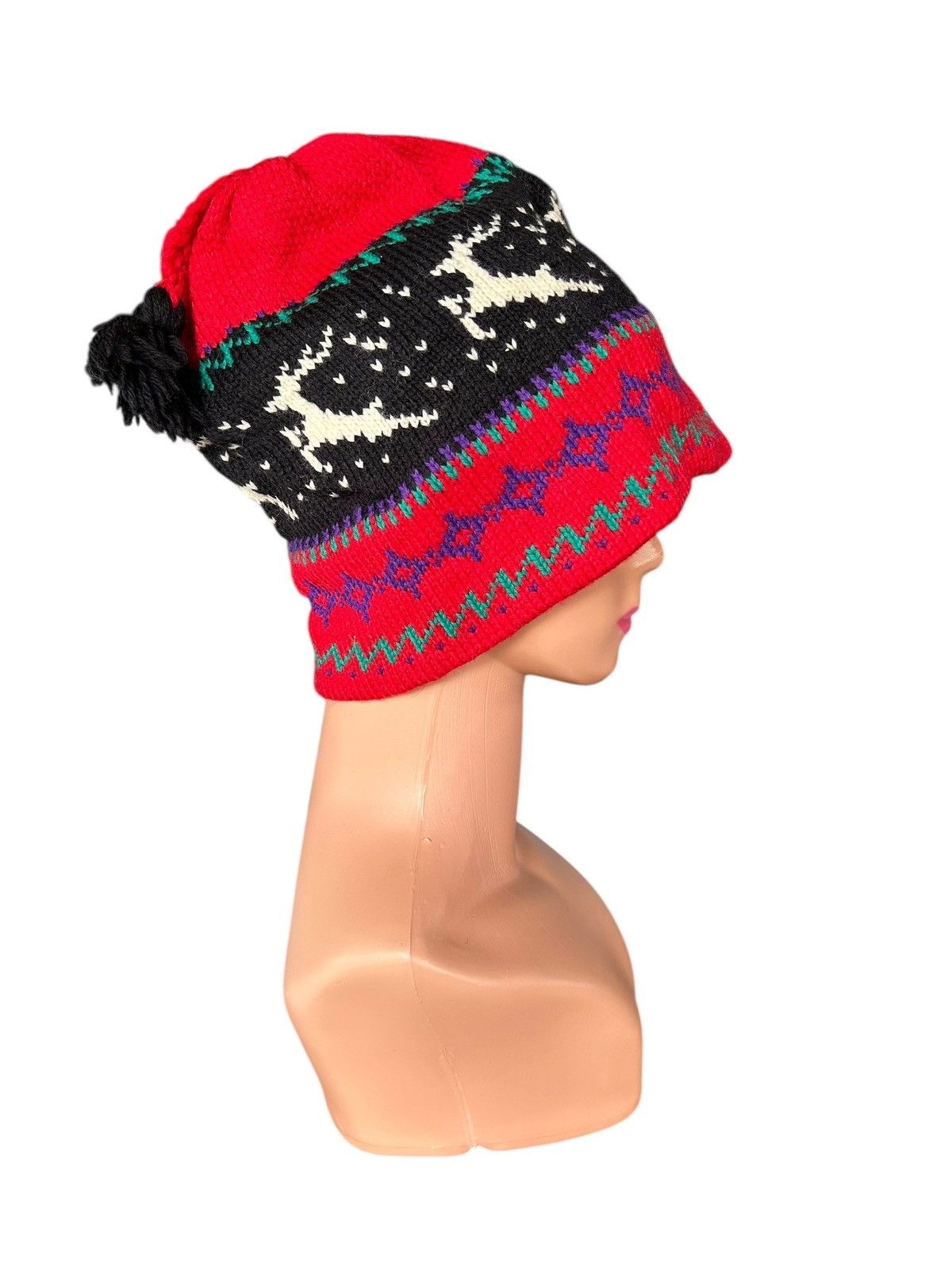 Japanese Brand × Kapital × Vintage Vintage Crochet Knitt Made in Usa Wool Beanie Hats Size ONE SIZE - 5 Thumbnail