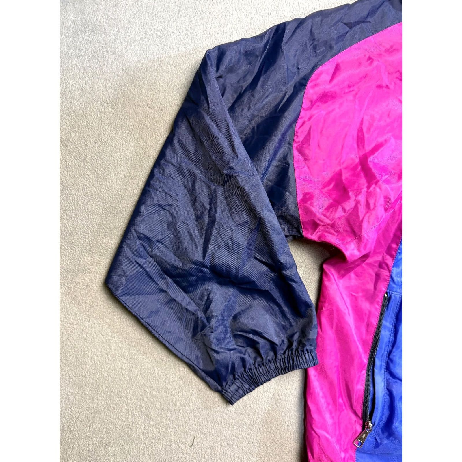 Adidas VINTAGE adidas Windbreaker Jacket Light Purple M Men Zip Tracksuit Top Size 40R - 7 Thumbnail