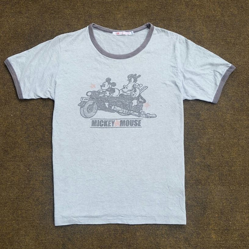 Disney Vintage Uniqlo X mickey mouse ringer tee tshirt Size US M / EU 48-50 / 2 - 1 Thumbnail