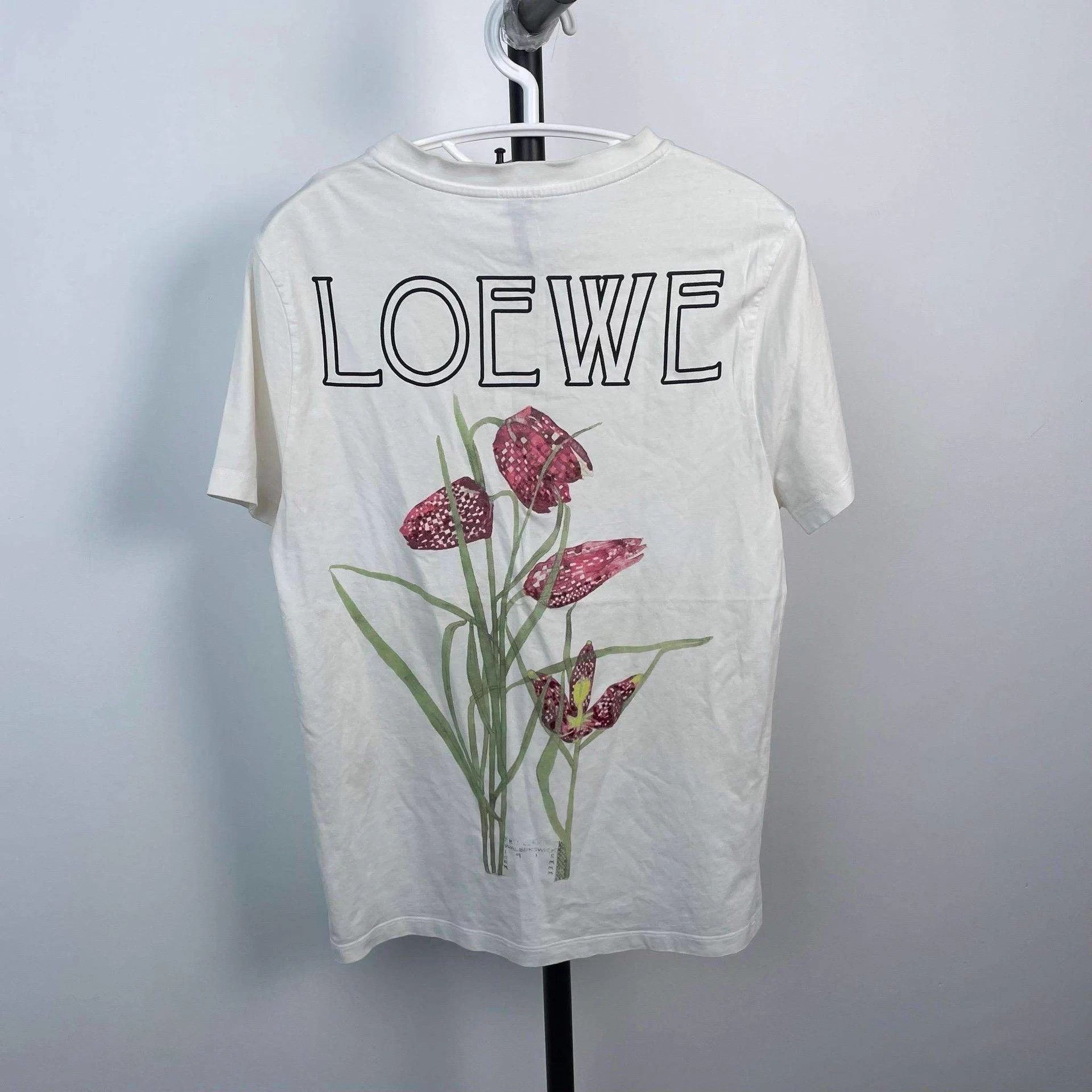 Loewe Loewe Cotton Floral Print SS M White Size US M / EU 48-50 / 2 - 2 Thumbnail