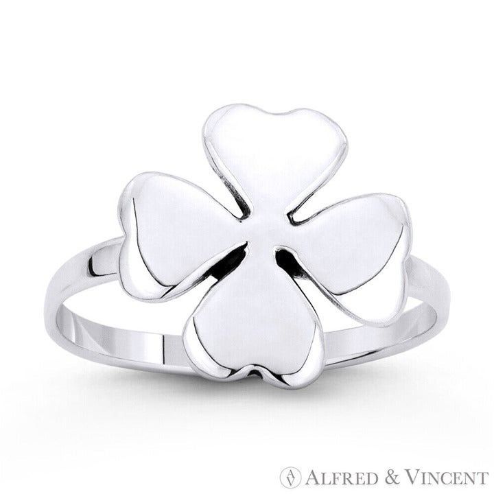 Other Irish Shamrock 4-Leaf Heart Clover Luck Charm Ring Size 7 Size ONE SIZE - 1 Preview