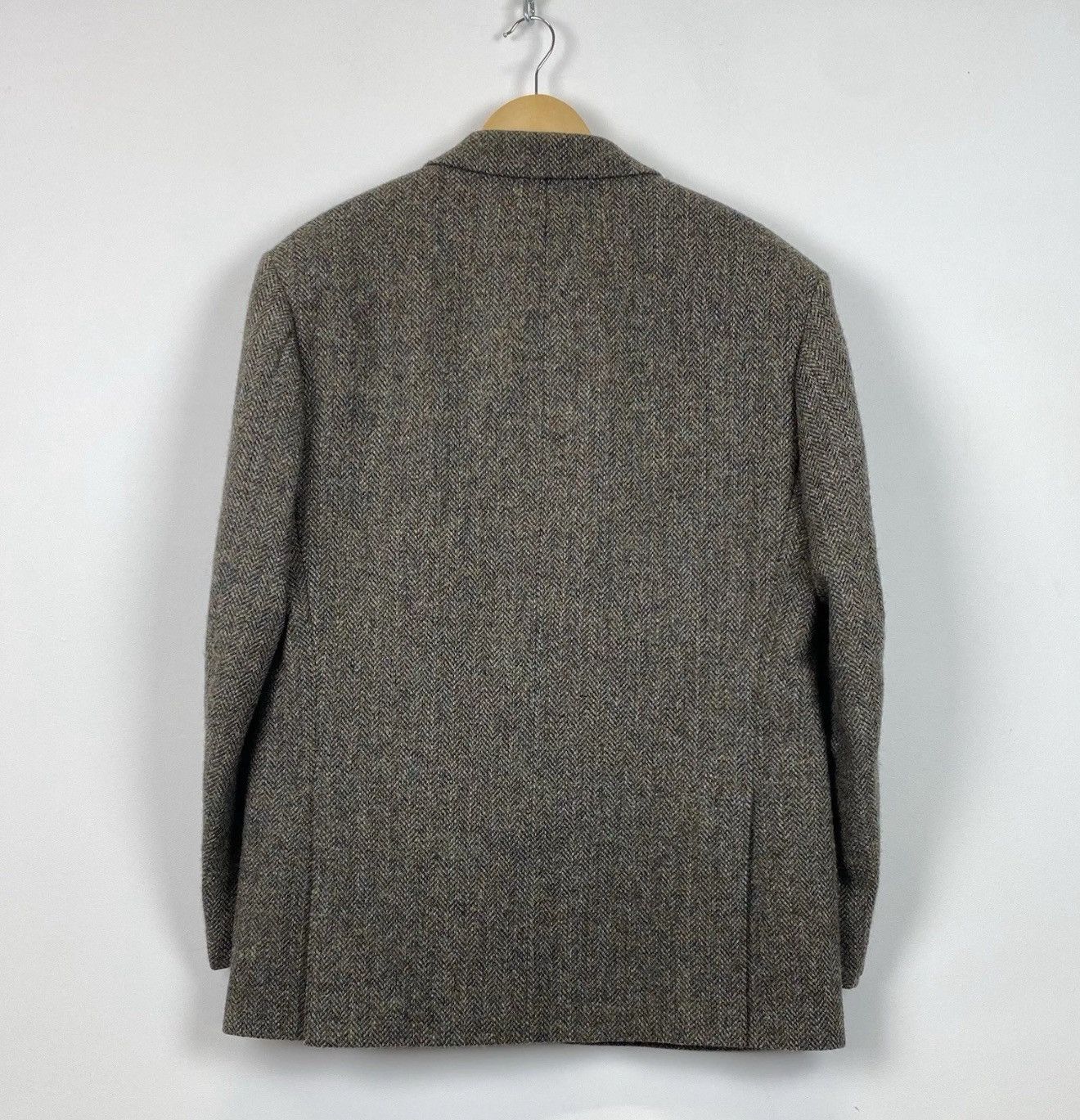 Harris Tweed Harris Tweed Gurteen Herringbone Wool 2 Button Blazer Jacket Size 42R - 9 Thumbnail
