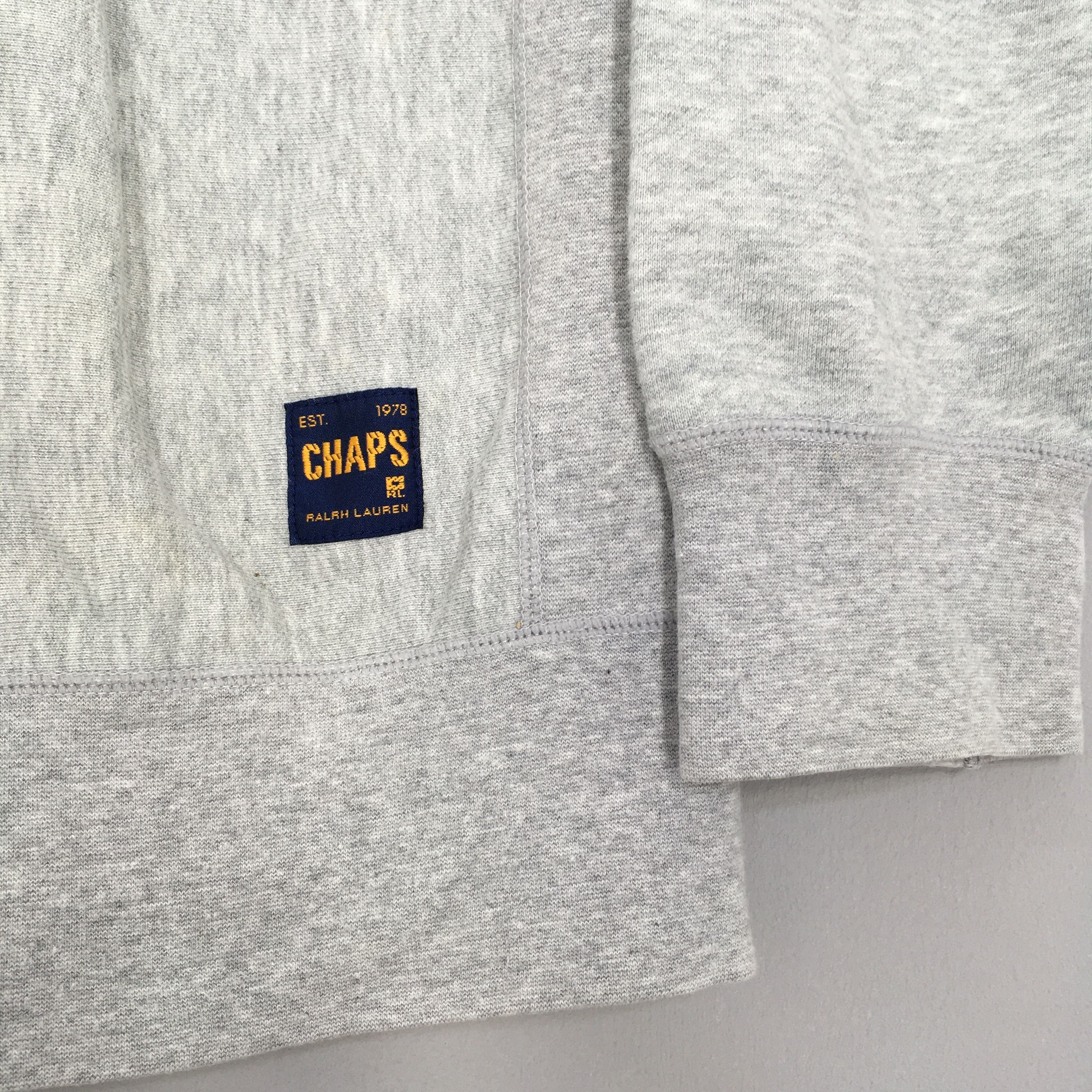 Chaps Ralph Lauren × Polo Ralph Lauren × Ralph Lauren Vintage 90s Chaps Ralph Lauren Gray Sweatshirt Large Size US L / EU 52-54 / 3 - 5 Thumbnail