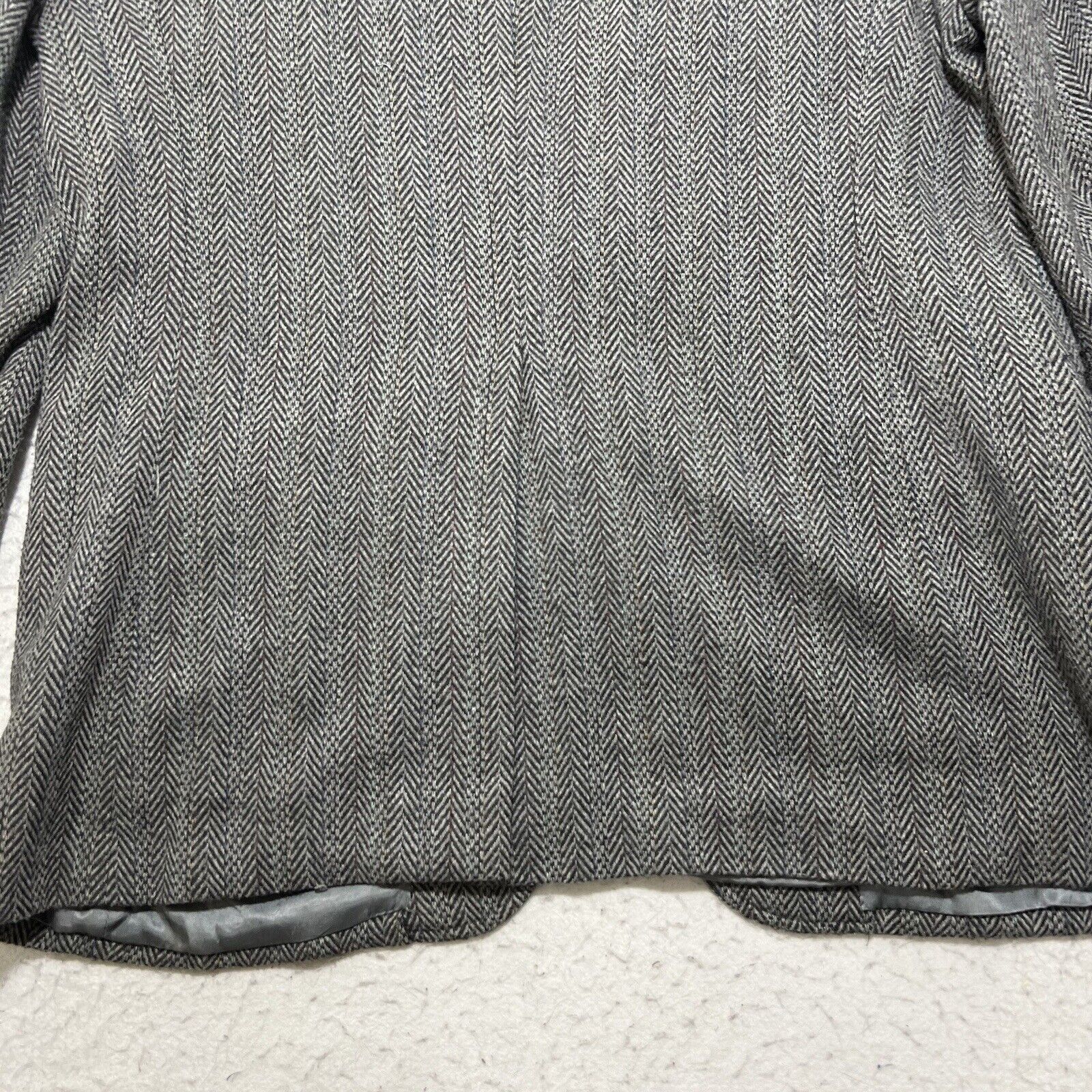 Sears Sears 44L Tweed Polyester/Wool Herringbone Sport Coat Size 44L - 16 Thumbnail