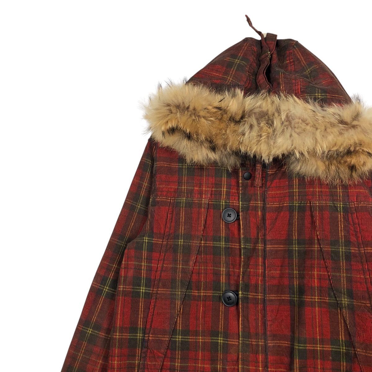 Japanese Brand 📌Vintage Biker Jacket Hiromichi Nalano Tartan Fur Hoodie Size US L / EU 52-54 / 3 - 8 Thumbnail
