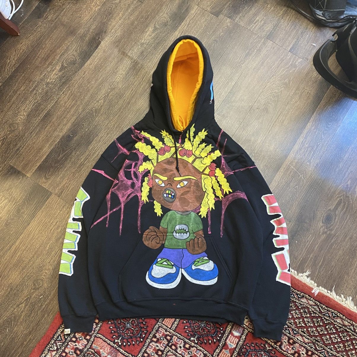 Vintage Hand Painted and Stitched Hoodie Size US L / EU 52-54 / 3 - 1 Thumbnail
