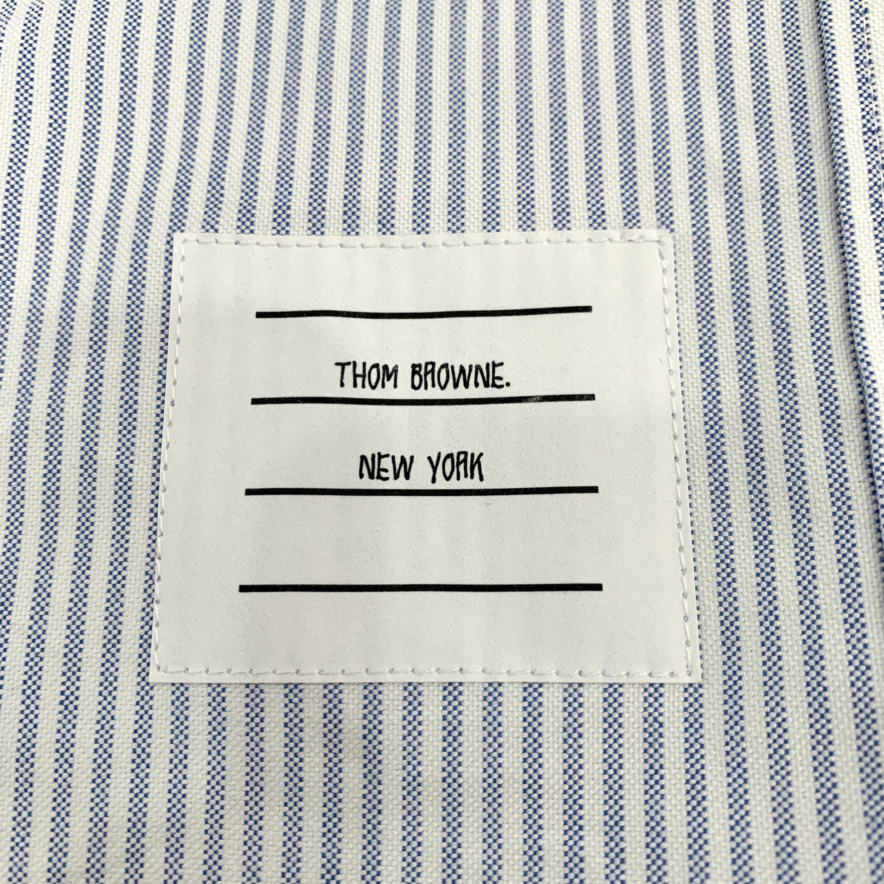 Thom Browne Thom Browne Blue and white striped tie shirt Size XS / US 0-2 / IT 36-38 - 9 Thumbnail