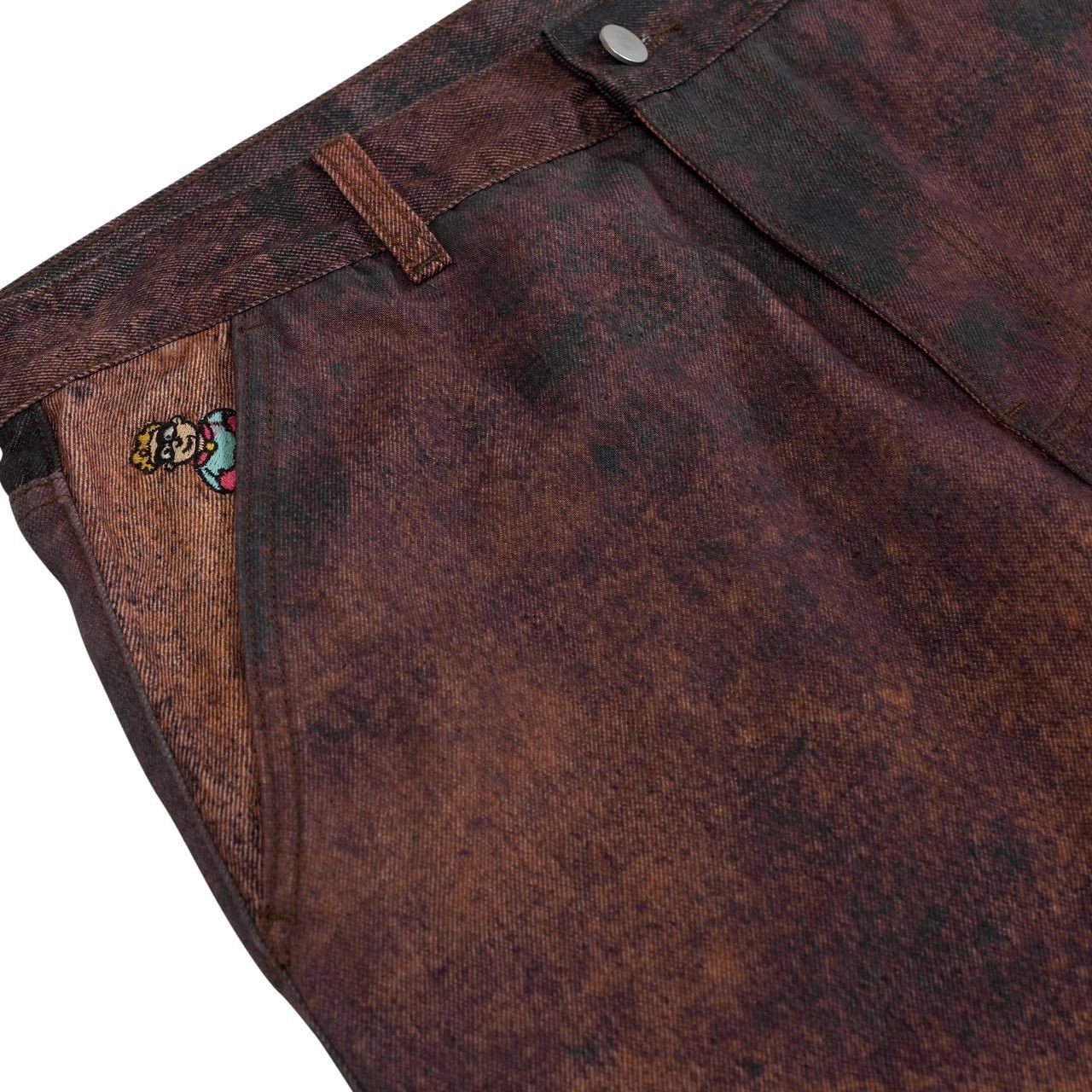 KidSuper KidSuper Studios Printed Distressed Baggy pant Burnt Red Size US 32 / EU 48 - 4 Thumbnail