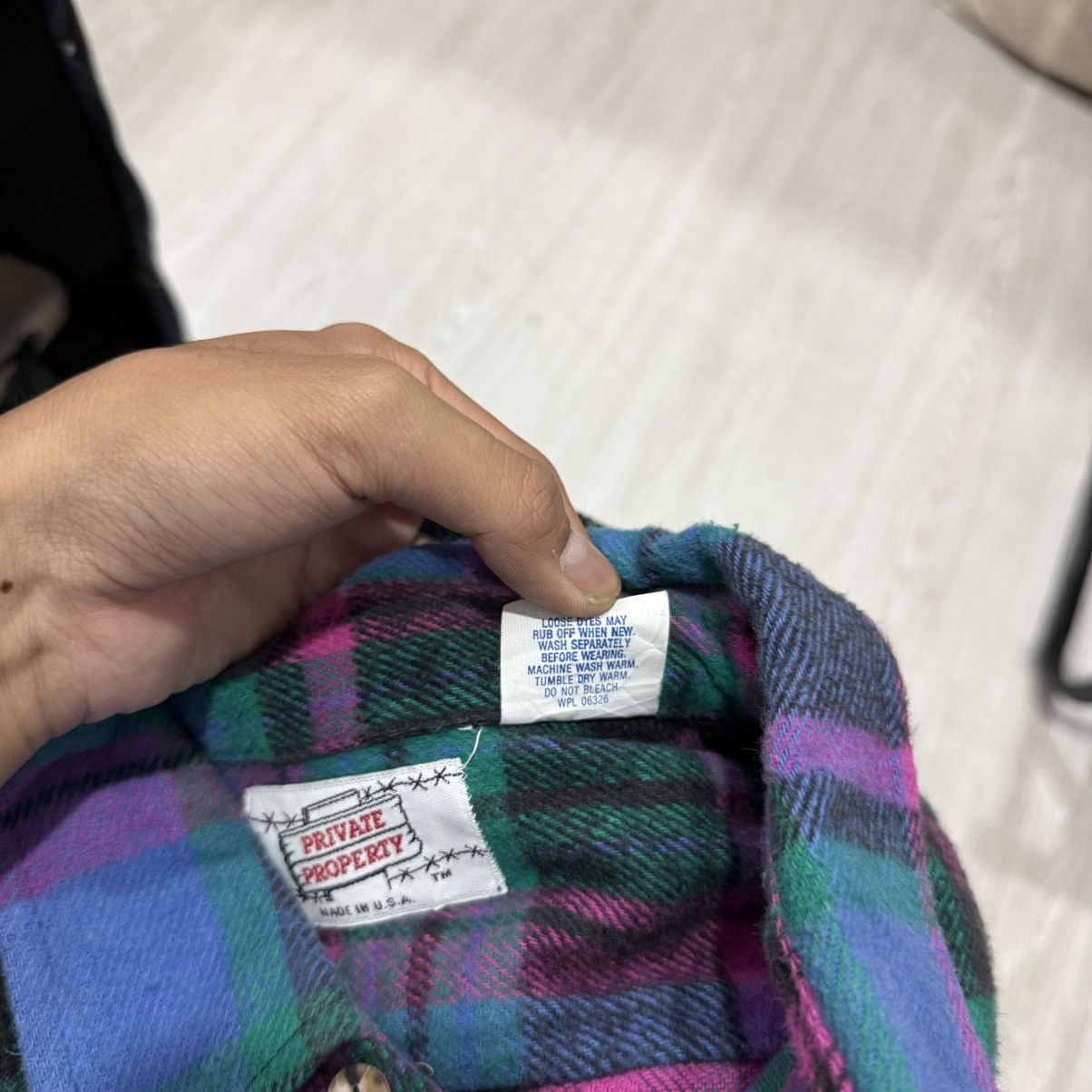 Vintage Private Property flannel checkered plaid shirt Size US XL / EU 56 / 4 - 6 Thumbnail