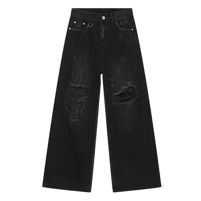 Japanese Brand Design Loose Hole Punk Baggy Style Jeans Pants y2k Size US 32 / EU 48 - 6 Thumbnail