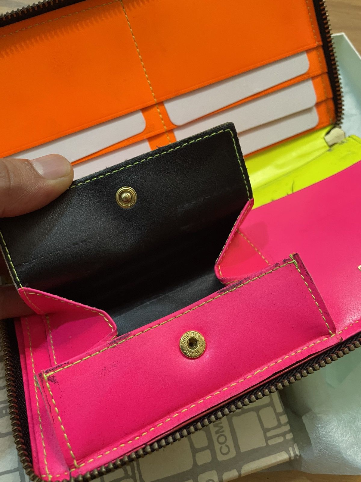 Comme des Garcons SS16 Comme des Garçons ‘Super Fluo’ Leather Long Wallet Size ONE SIZE - 14 Thumbnail