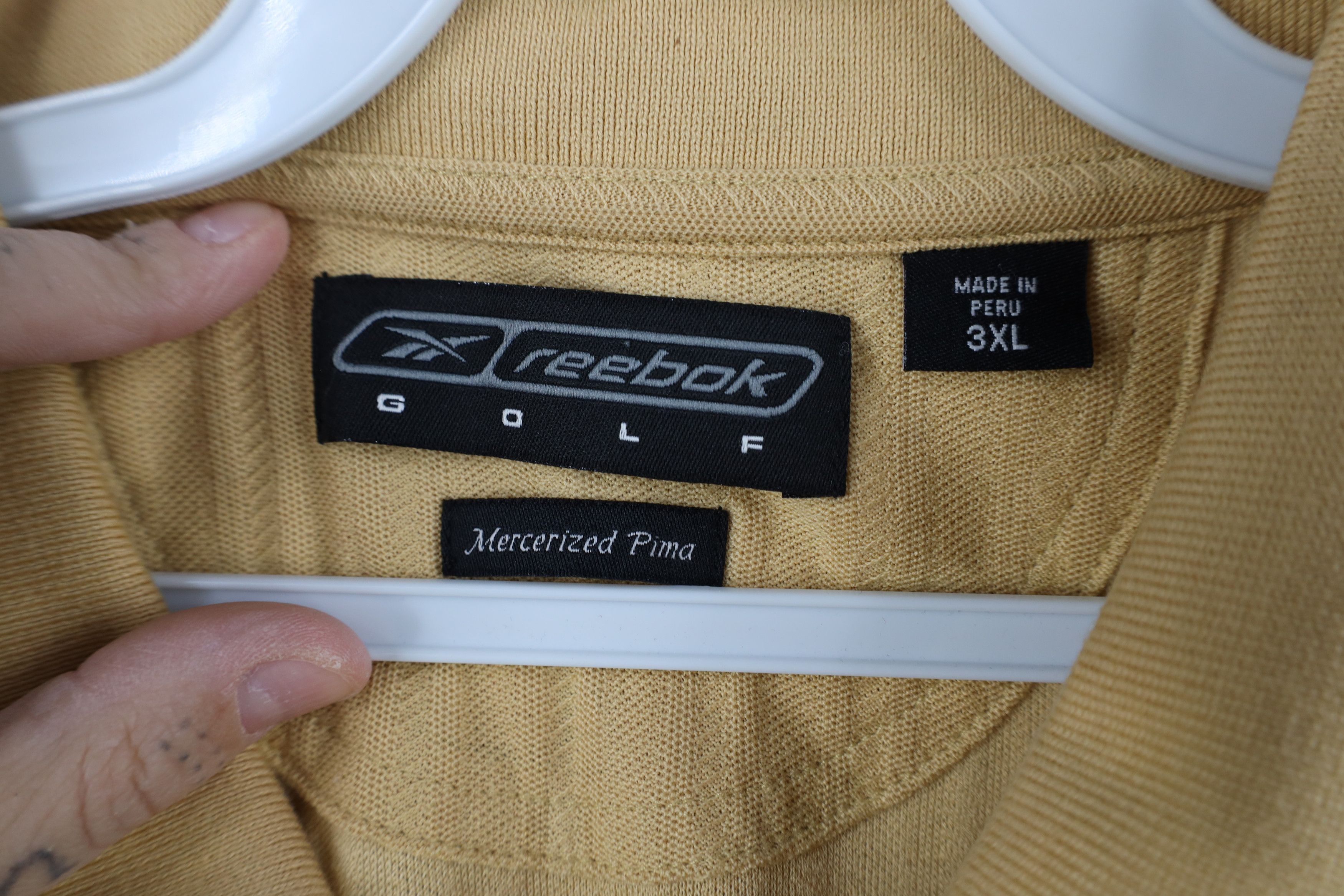 Reebok Vintage 90s Y2K Reebok Golf Striped Knit Collared Polo Shirt Size US XXL / EU 58 / 5 - 6 Thumbnail