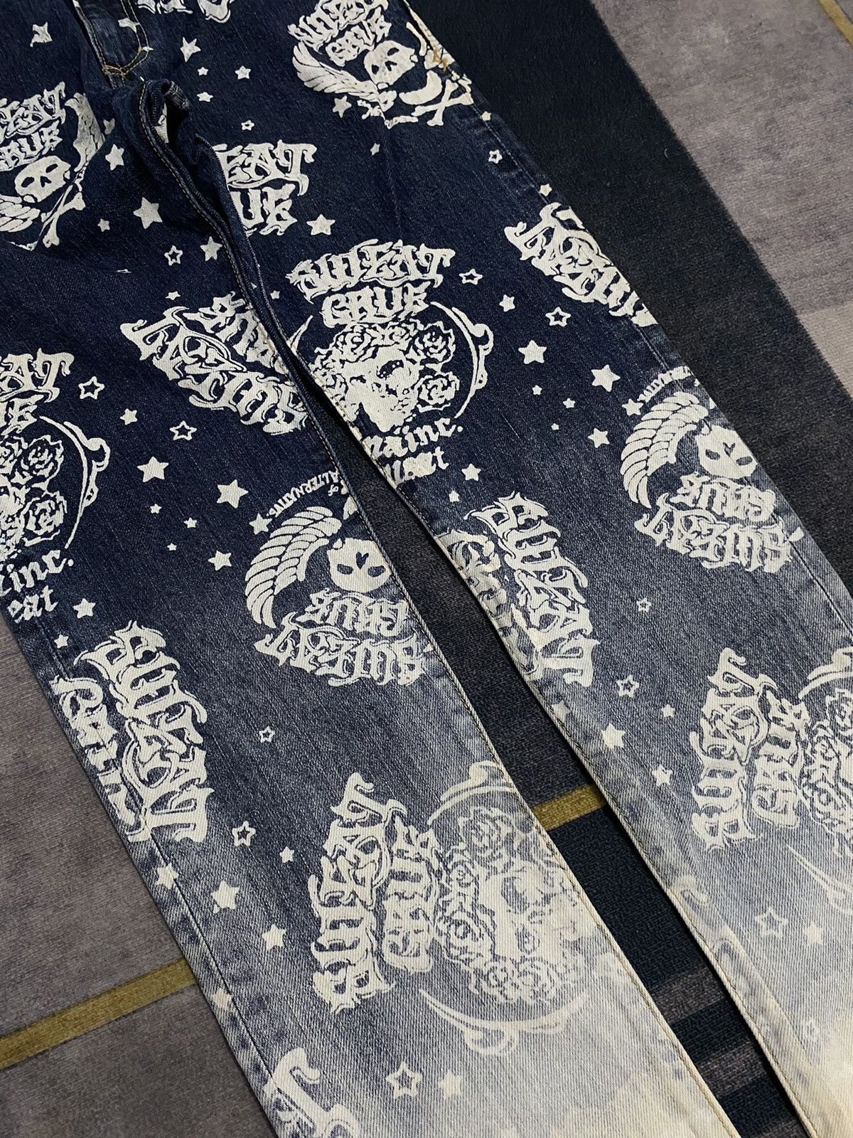Hysteric Glamour RNAC SWT SKULL PRINT BOOT CUT DENIM PANTS Size US 29 - 5 Thumbnail