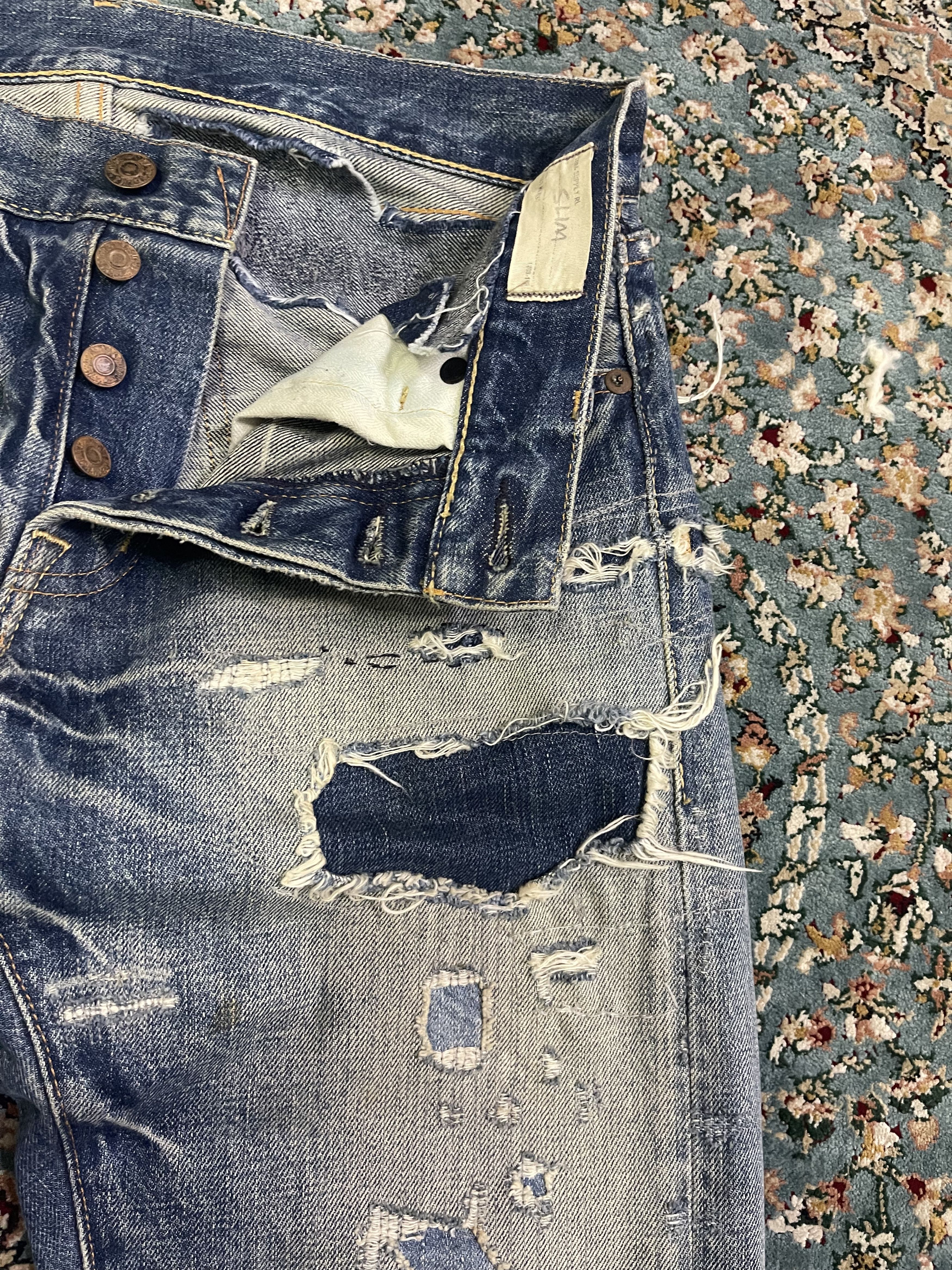 Denim & Supply Ralph Lauren Vintage Distressed Ripped Off Slim Style Size US 30 / EU 46 - 5 Thumbnail