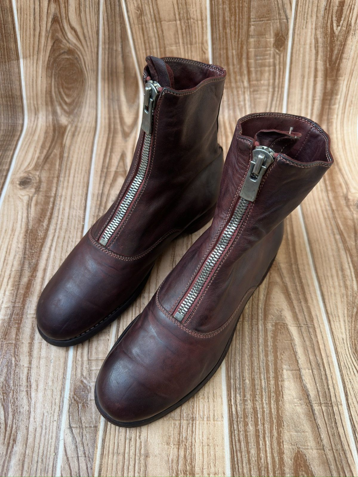 Guidi Guidi 210 Soft Horse Leather Front Zip up Boots Size US 7 / IT 37 - 4 Thumbnail