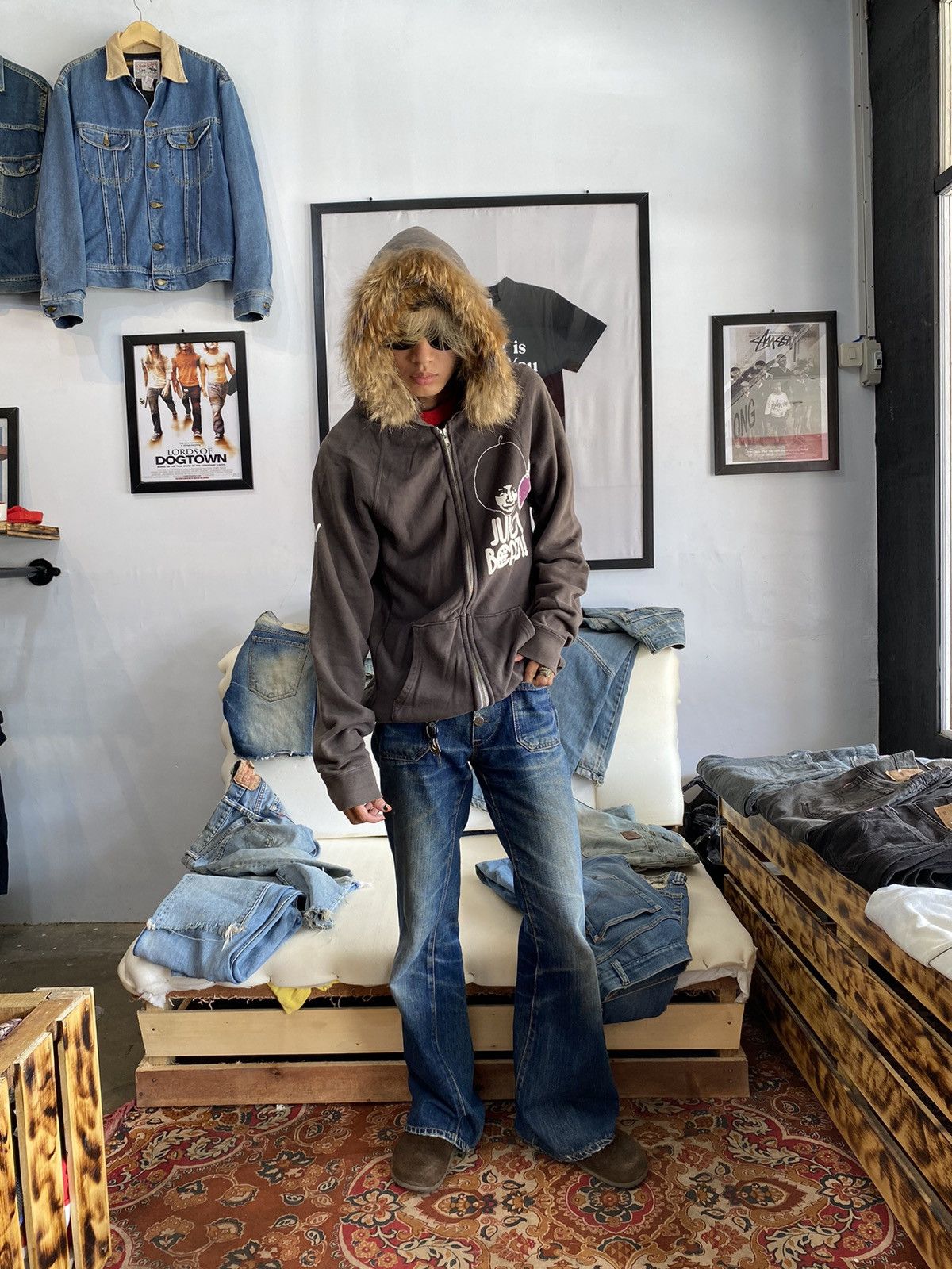 If Six Was Nine × Japanese Brand × Le Grande Bleu (L.G.B.) Fur hoodie juicy beats souls Size US L / EU 52-54 / 3 - 10 Thumbnail