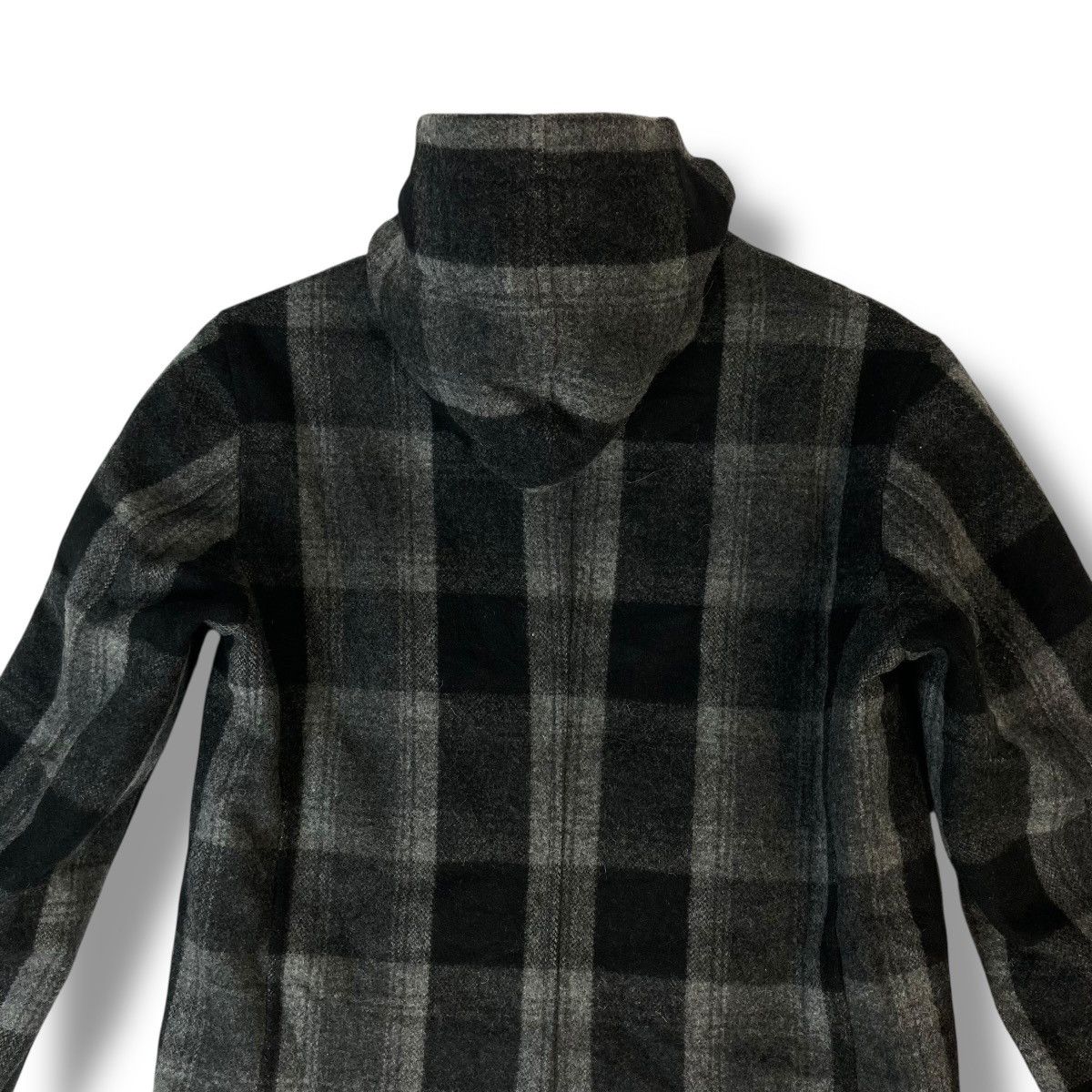 Issey Miyake 🇯🇵 VINTAGE SHIPS JET BLUE PLAID WOOL HOODED JACKET Size US S / EU 44-46 / 1 - 5 Thumbnail