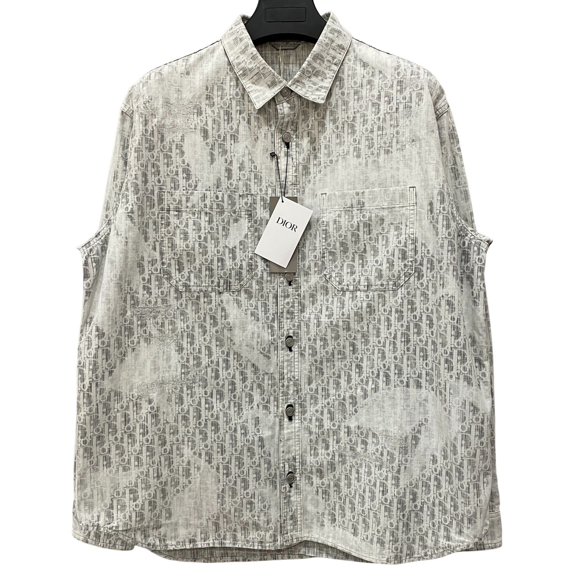 Dior Dior Oblique Print Distressed Shirt Size 42 Size US L / EU 52-54 / 3 - 1 Thumbnail