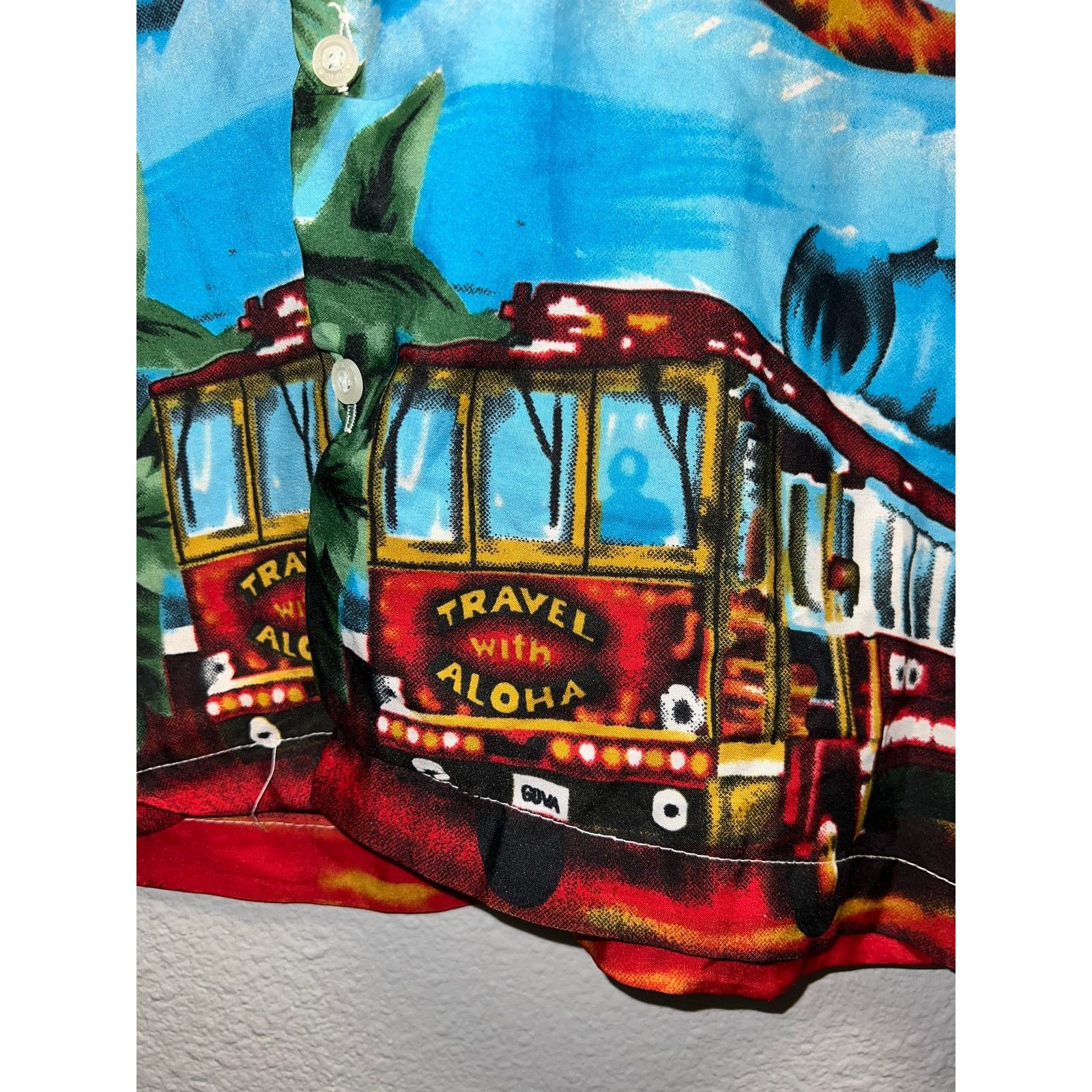 Pacific and Co. Travel With Aloha Hawaiian Plane Volcano Button Down Shirt S Size US S / EU 44-46 / 1 - 3 Thumbnail