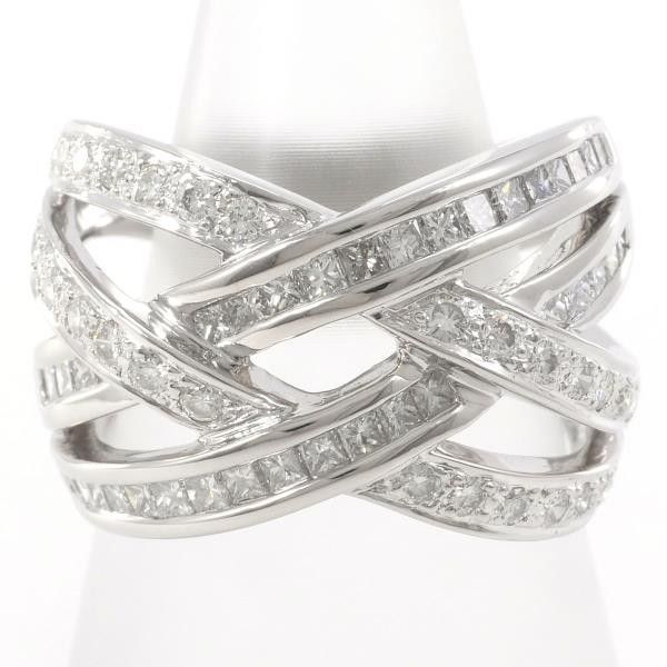 Other Other PT900 Platinum Diamond Ring Size 13.5 Metal Ring in Great Condition Size ONE SIZE - 1 Thumbnail