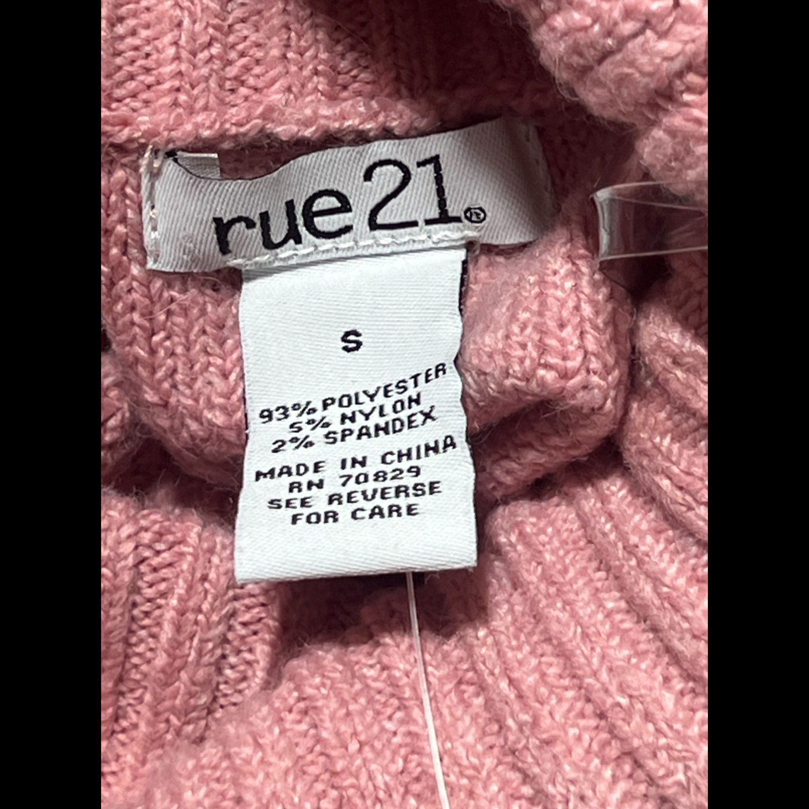 rue21 Rue 21 - Women's Turtleneck Knitted Sweater Dress - Pink - S Size S / US 4 / IT 40 - 10 Thumbnail