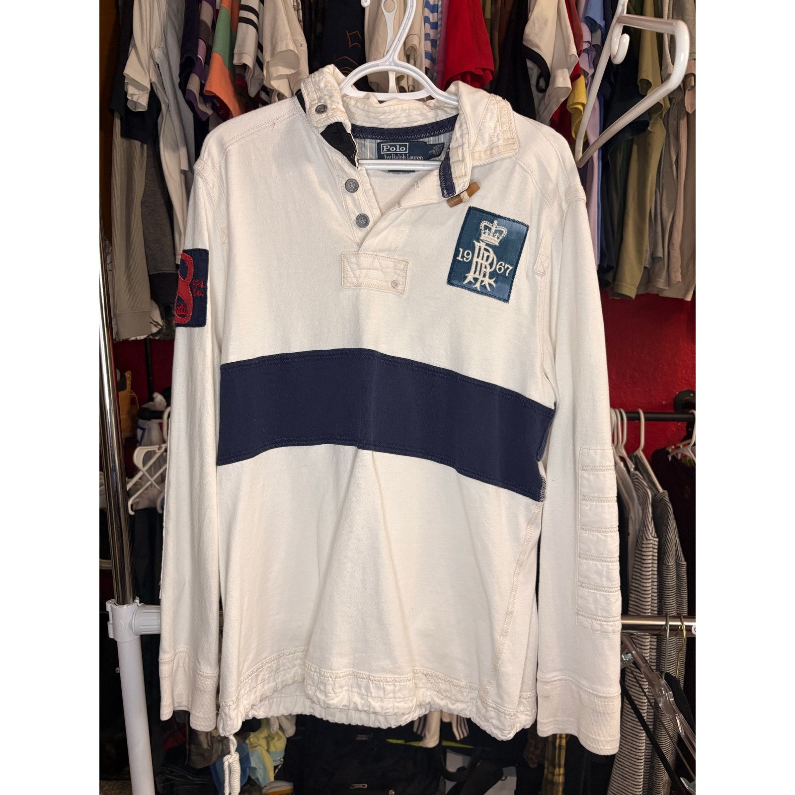Vintage Polo Ralph Lauren "Masthead Div 1910" Rugby