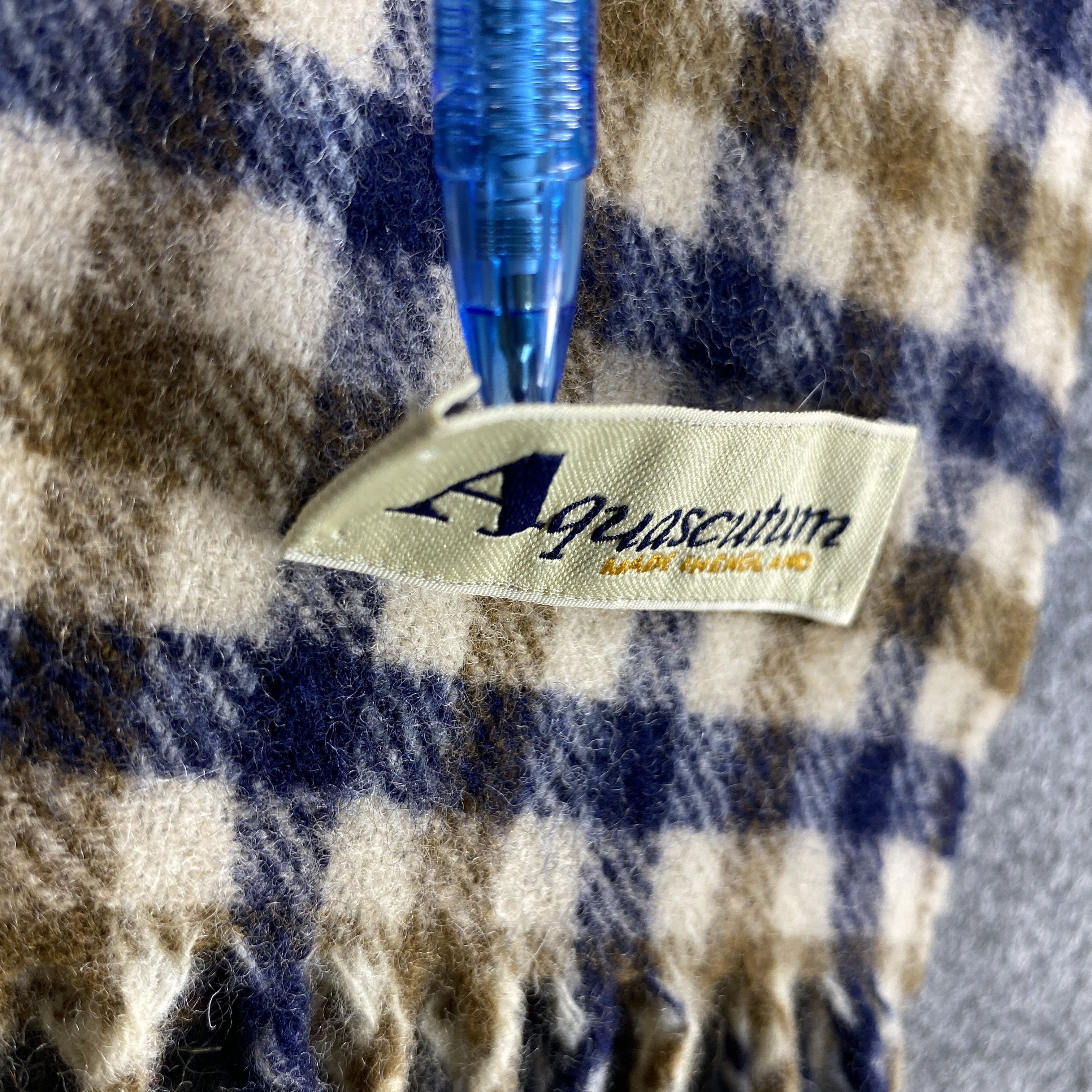 Aquascutum × Vintage Aquascutum Scarf # Muffler # Neckwear # D544 Size ONE SIZE - 3 Thumbnail