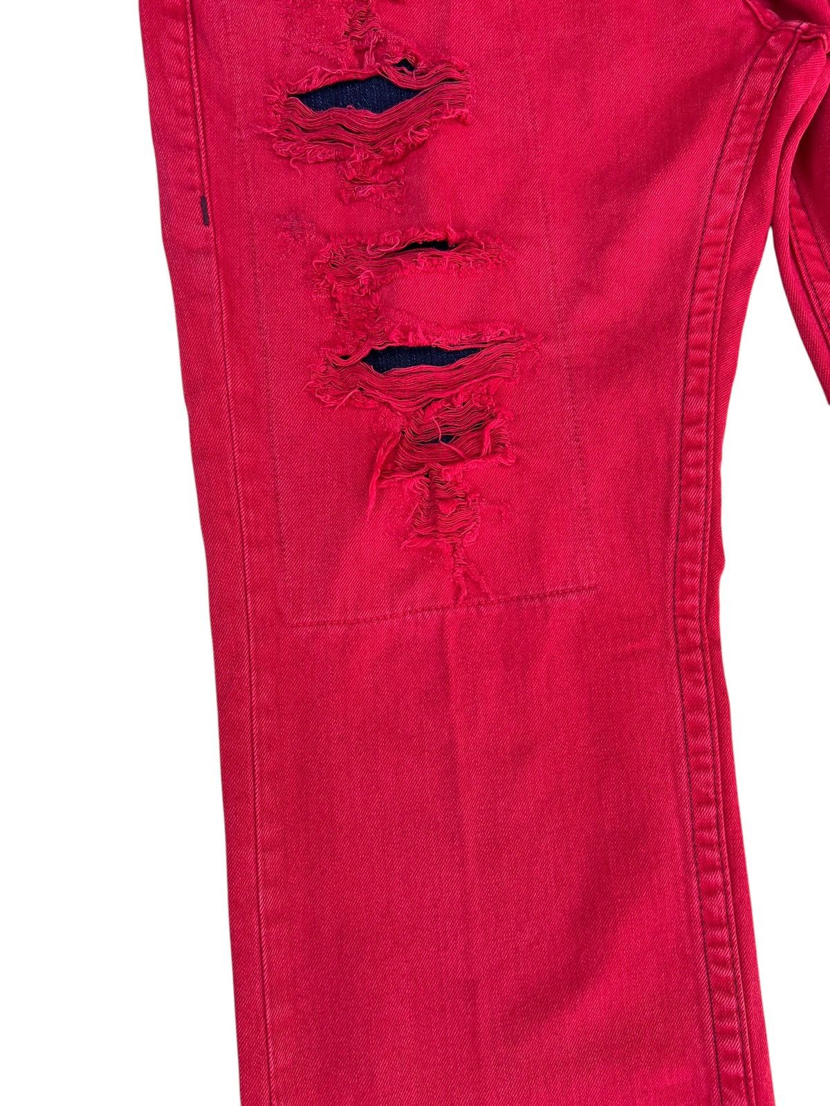 True Religion Vintage True Religion Distressed Red Denim Straight Jeans Size US 42 / EU 58 - 7 Thumbnail