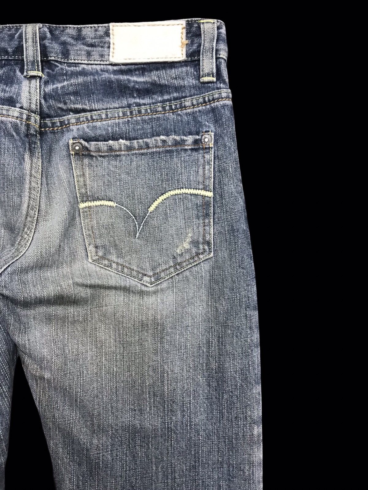 Japanese Brand 💥FLARE💥virca phrase Skinny Flare Distressed Denim F243 Size 30" / US 8 / IT 44 - 11 Thumbnail