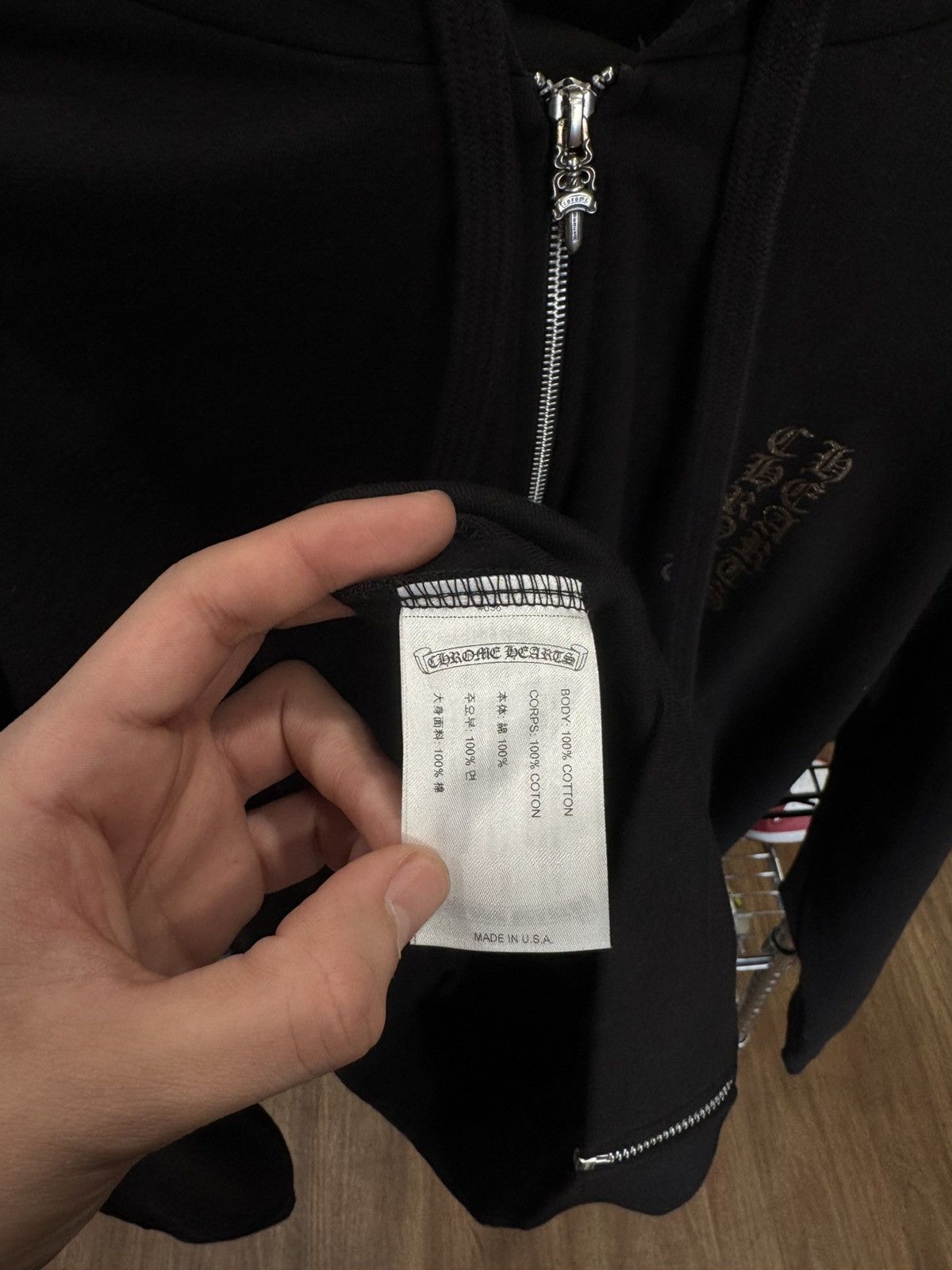 Chrome Hearts Chrome Hearts Vertical Logo Black Zip Up Size US M / EU 48-50 / 2 - 5 Thumbnail