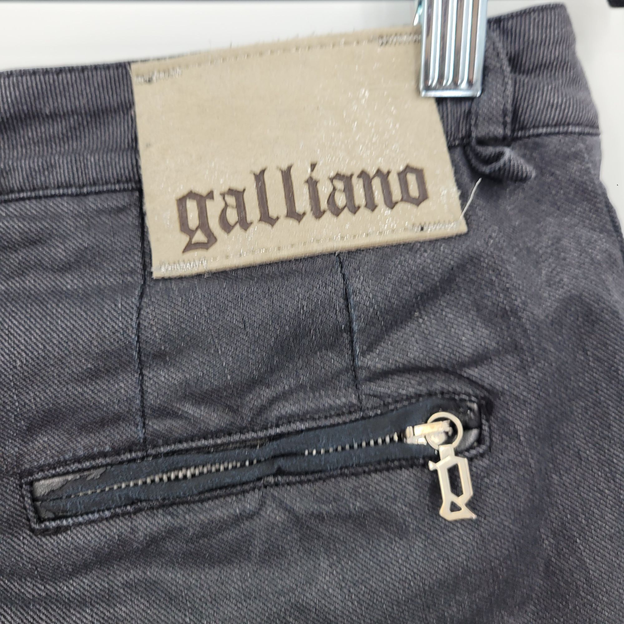 John Galliano Galliano Black Waxed Moto Jeans 32 Ankle Zip Pockets Militar Size 32" / US 10 / IT 46 - 10 Thumbnail